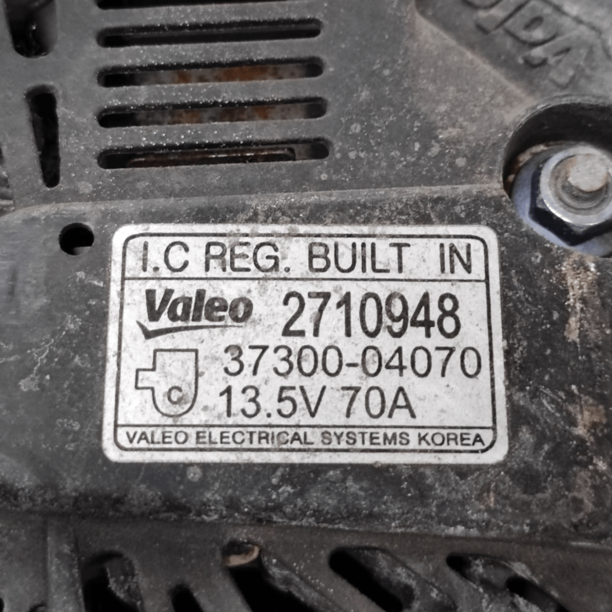 Alternatore Kia Picanto (JA) 1.0 Benzina COD: 2710948 (2017 - ) - F&P CRASH SRLS - Ricambi Usati