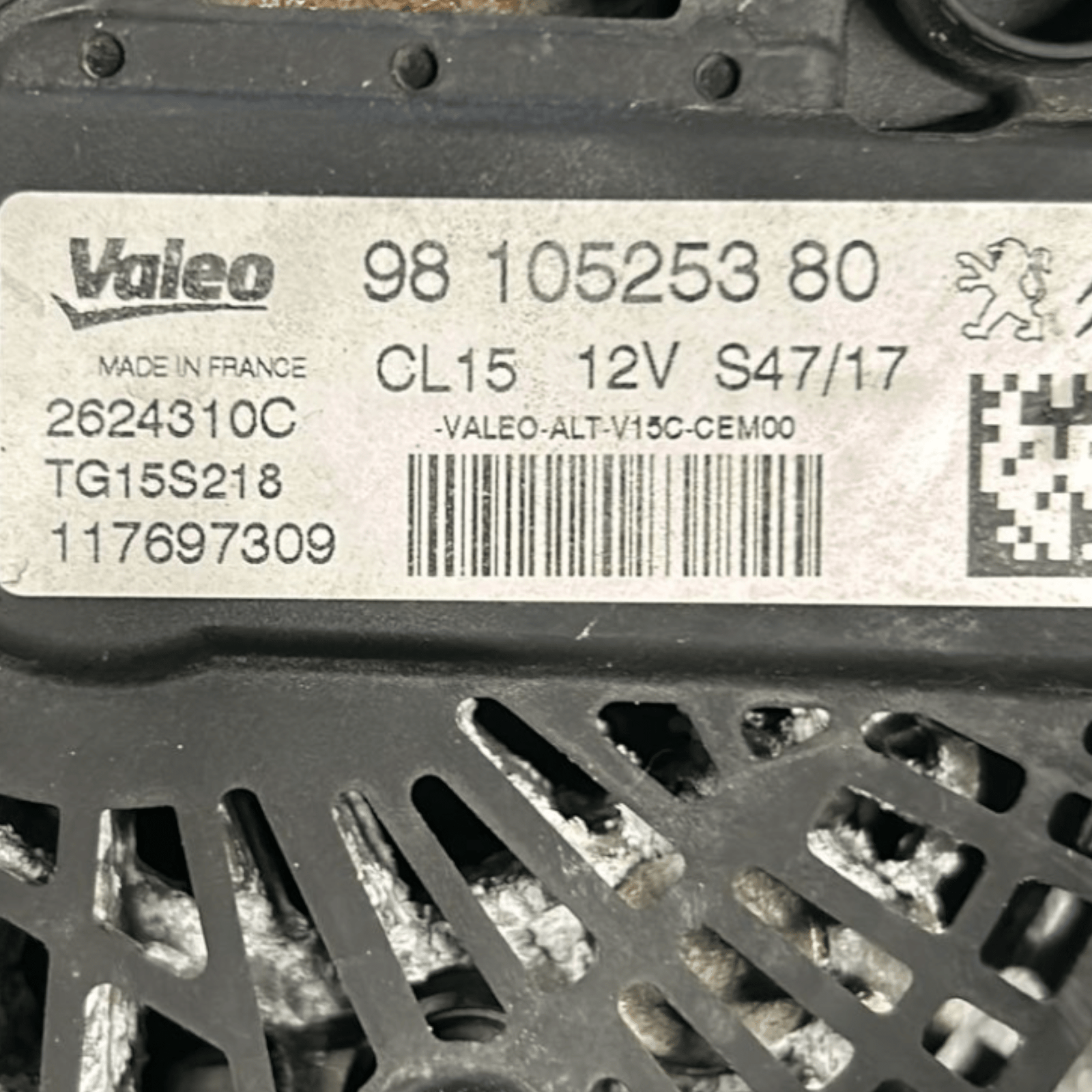 Alternatore Peugeot 208 1.6 Diesel (2012 > 2019) cod:9810525380 - F&P CRASH SRLS - Ricambi Usati