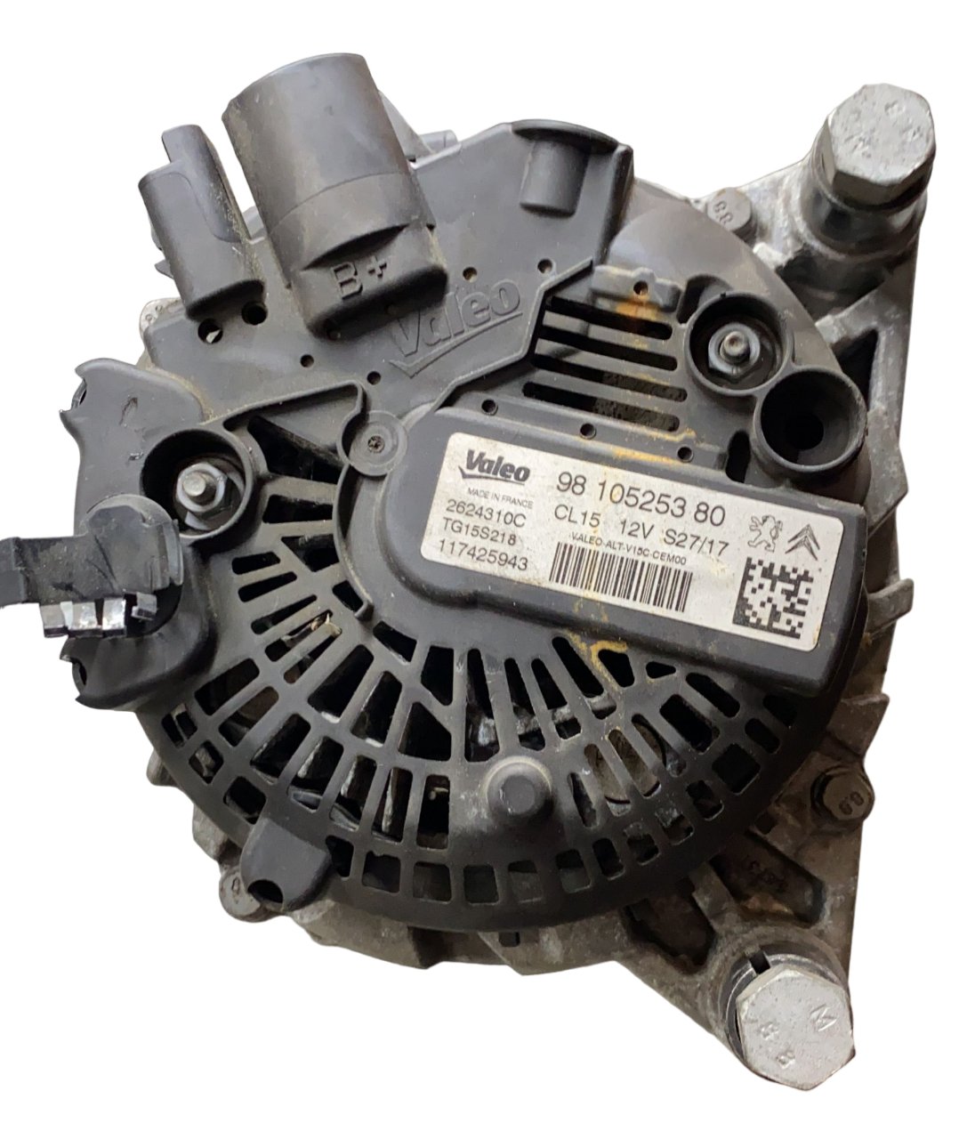 Alternatore Peugeot 208 1.6 diesel (2016) COD:9810525380 - F&P CRASH SRLS - Ricambi Usati