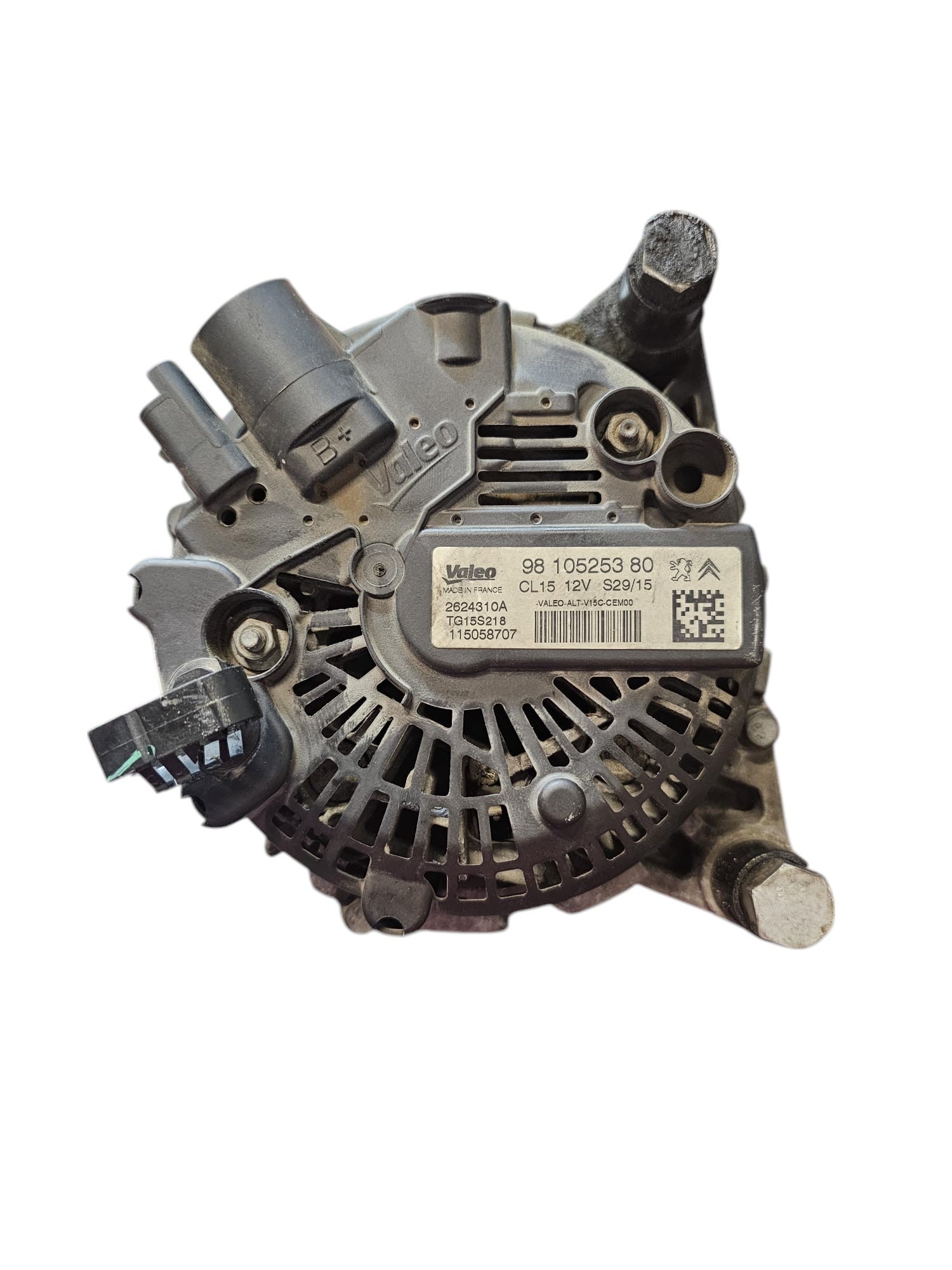 Alternatore Peugeot 208 I 1.6 Diesel Cod:9810525380 (2012 - 2019) - F&P CRASH SRLS - Ricambi Usati