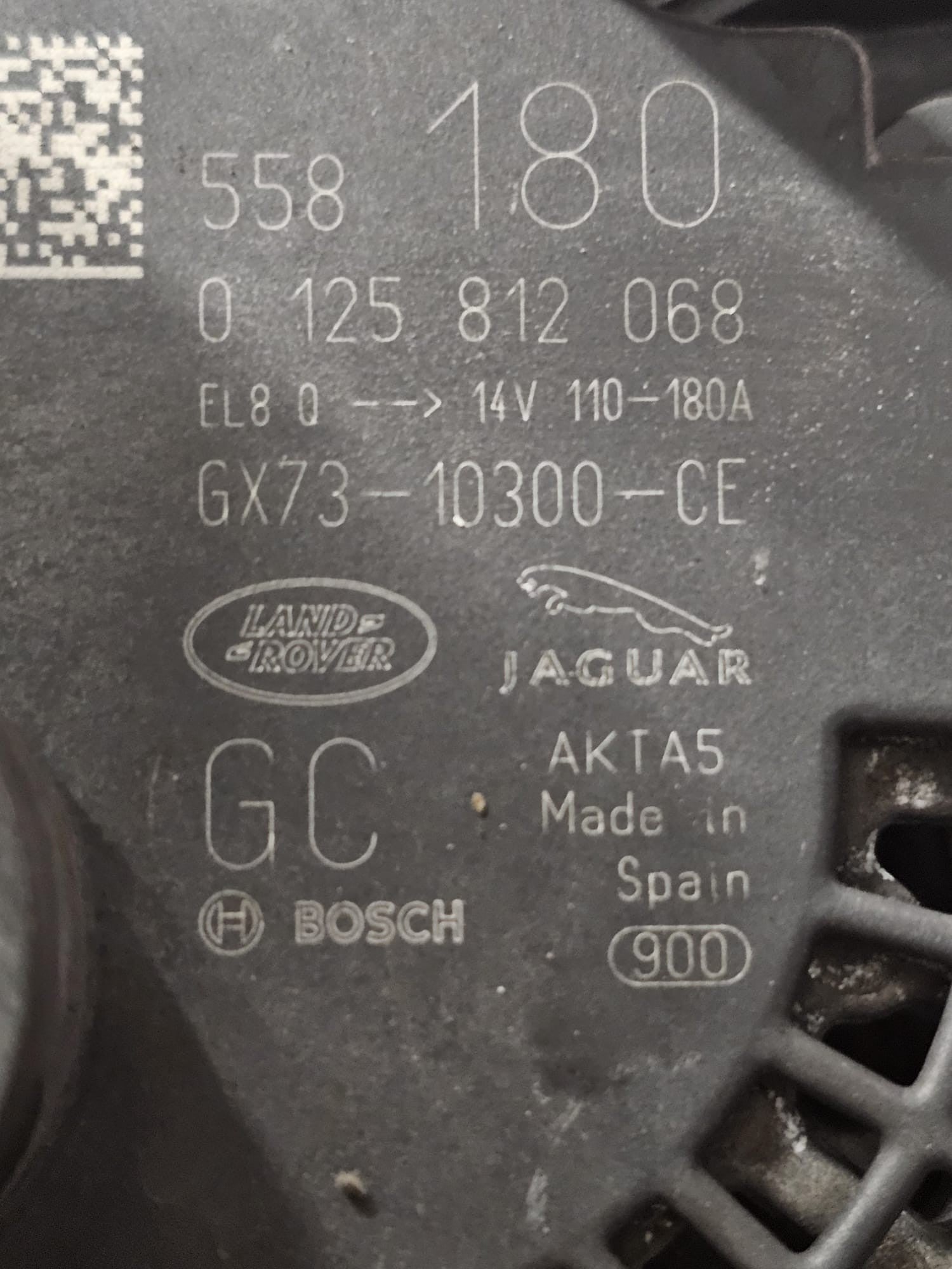 Alternatore Range Rover Evoque L538 2.0 Diesel Cod:GX73 - 10300 - CE (2008 - 2015) - F&P CRASH SRLS - Ricambi Usati