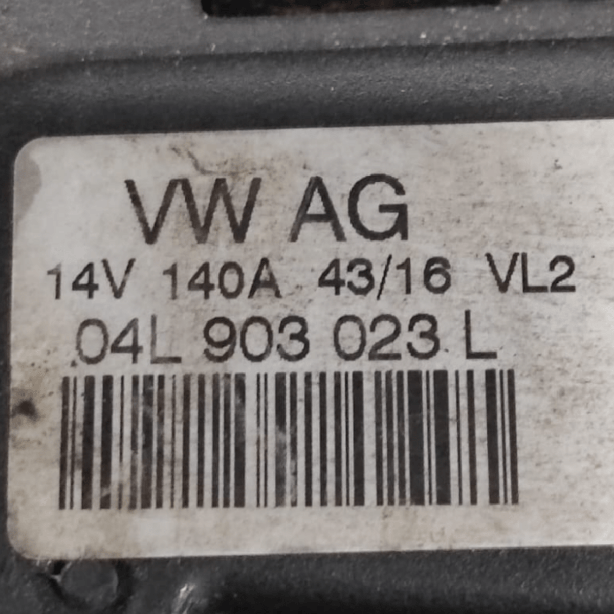 Alternatore volkswagen tiguan 5n 2.0 diesel cod: 04l903023l (2007 - 2016) - F&P CRASH SRLS - Ricambi Usati