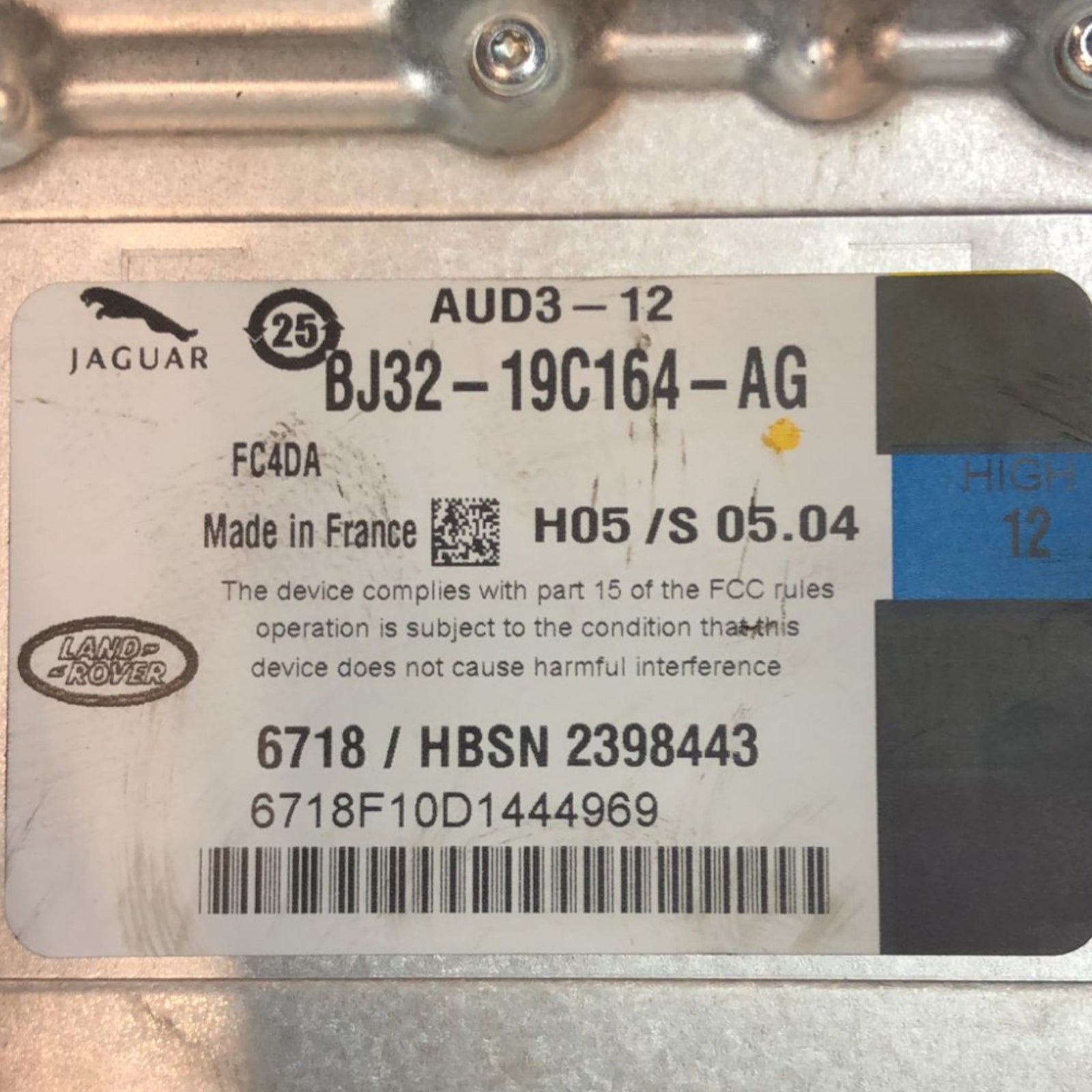 Amplificatore Audio Jaguar XJ (X351) 82009 > 2019) cod:BJ32 - 19C164 - AG - F&P CRASH SRLS - Ricambi Usati