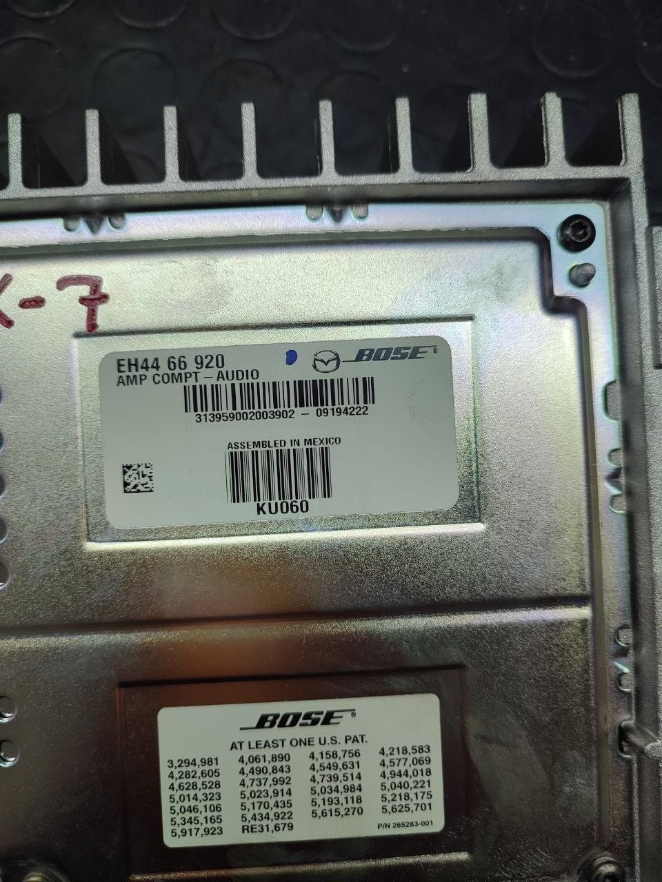 Amplificatore Bose Mazda Cx-7 ( 2009 ) cod eh4466920 - F&P CRASH SRLS - Ricambi Usati