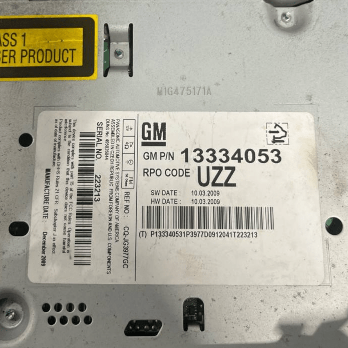 Autoradio / Stereo + Comandi Clima Opel Astra J (2009 al 2020) cod: 13334053 - F&P CRASH SRLS - Ricambi Usati