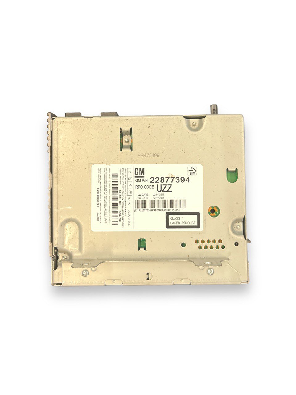 Autoradio / Stereo / Navigatore Opel Astra J (2009 al 2019) cod: 22877394 - F&P CRASH SRLS - Ricambi Usati