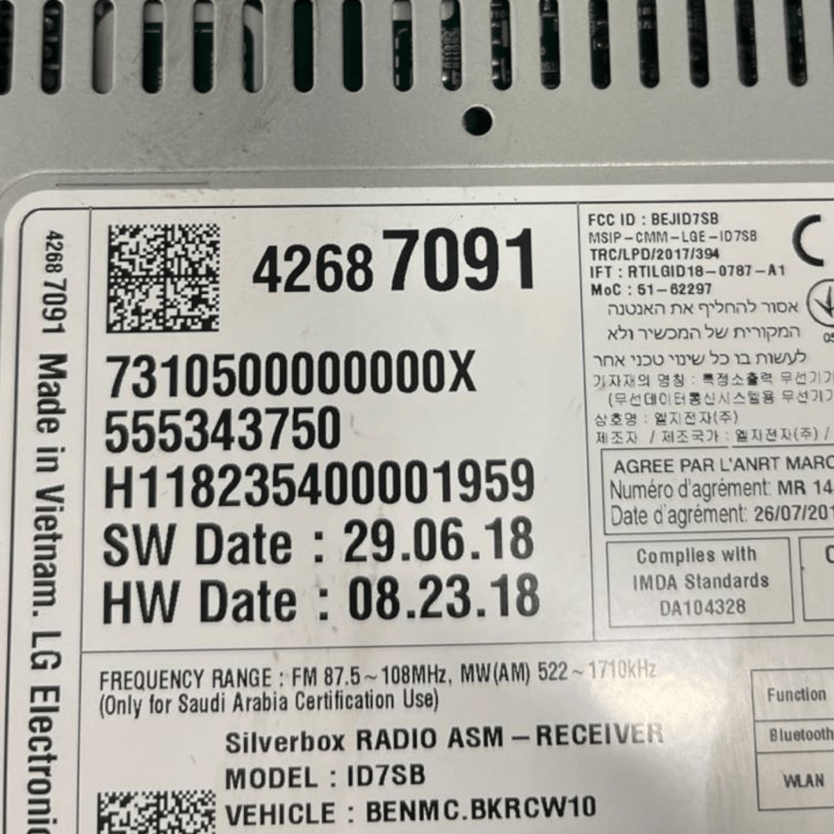 Autoradio / Stereo Opel Karl (2015 al 2019) cod: 42687091 - F&P CRASH SRLS - Ricambi Usati