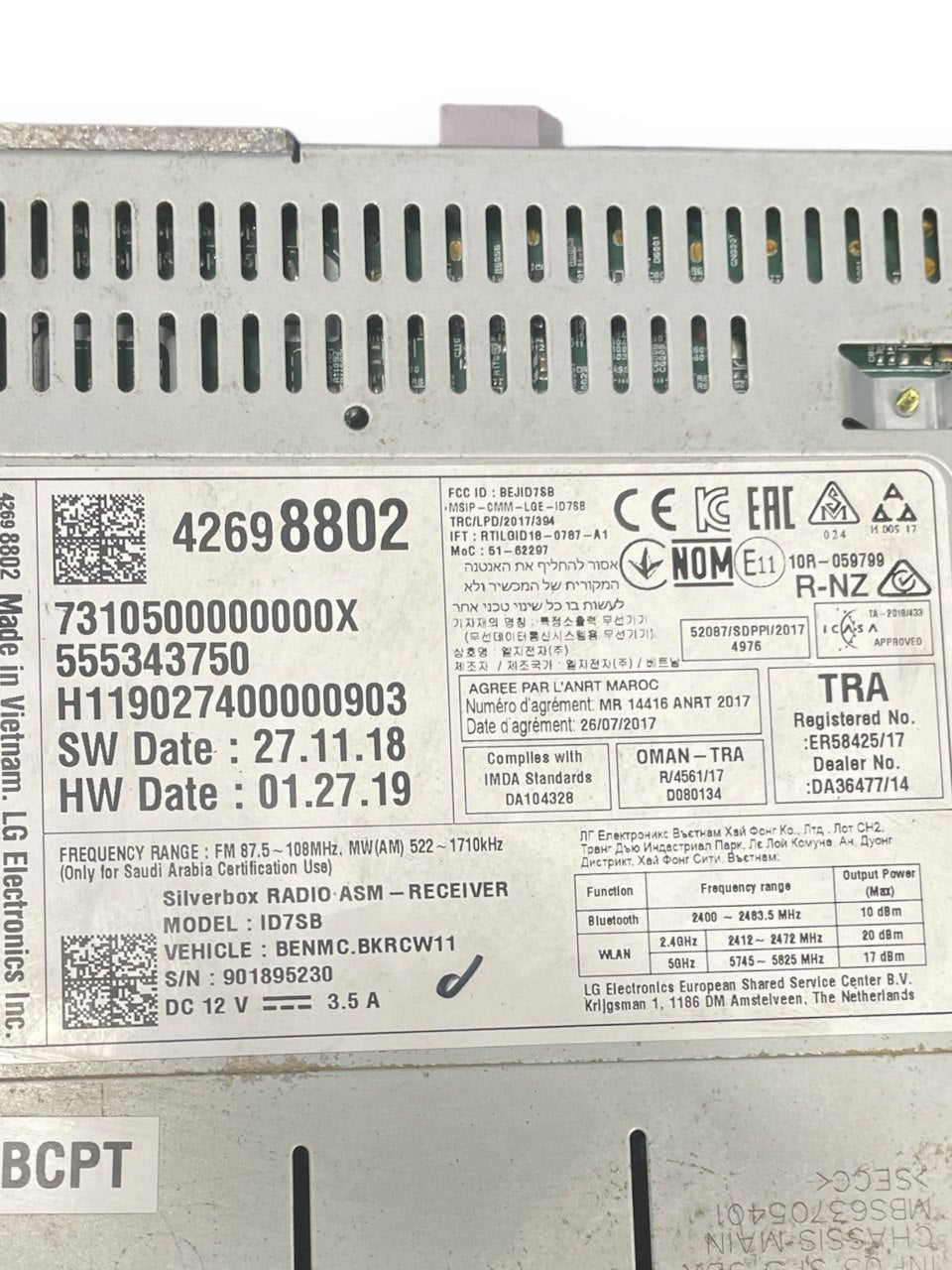 Autoradio stereo Opel Karl cod:42698802 (2015 - 2019) - F&P CRASH SRLS - Ricambi Usati