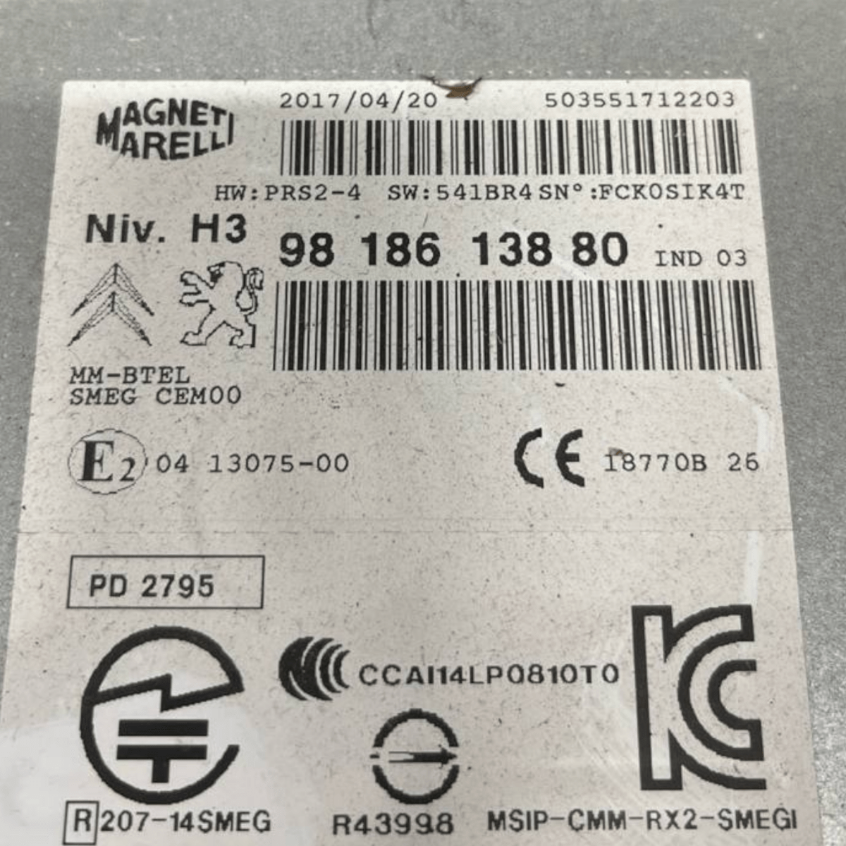 Autoradio / Stereo Peugeot 308 II (2013 al 2021) cod: 9818613880 - F&P CRASH SRLS - Ricambi Usati