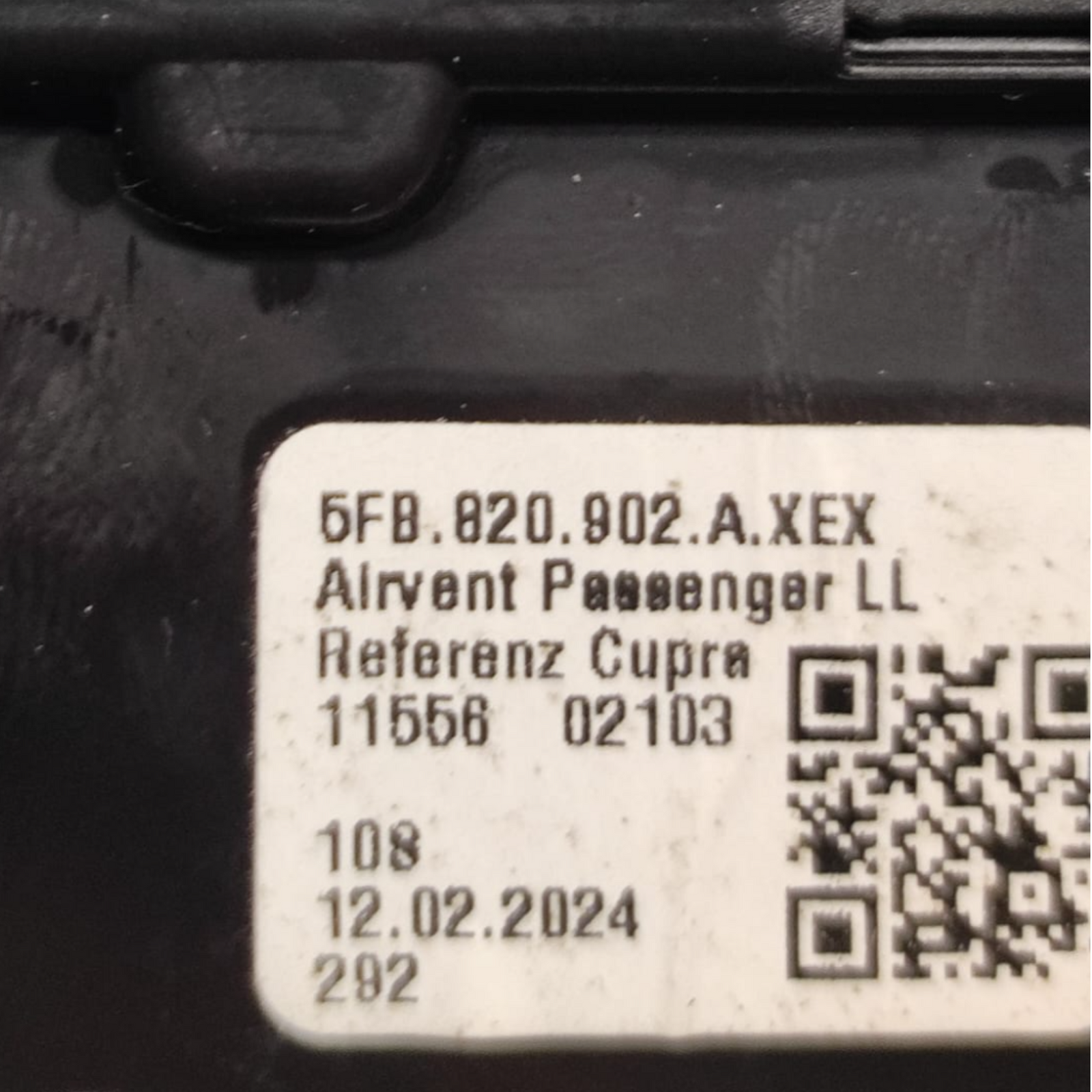 Bocchetta Aria Destro Cupra Cupra Formentor COD: 5FB820902A (2020-)