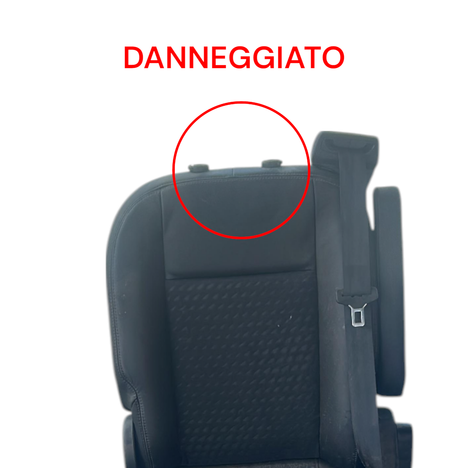 Sedile posteriore passeggero in stoffa e pelle nero Ford Tourneo Custom I (2018 > 2023) 8 posti