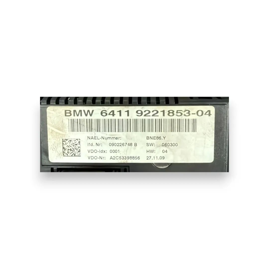 Blocco comando climatizzazione BMW Serie 3 E90/E91 OEM 64119313738 - F&P CRASH SRL - Ricambi Usati