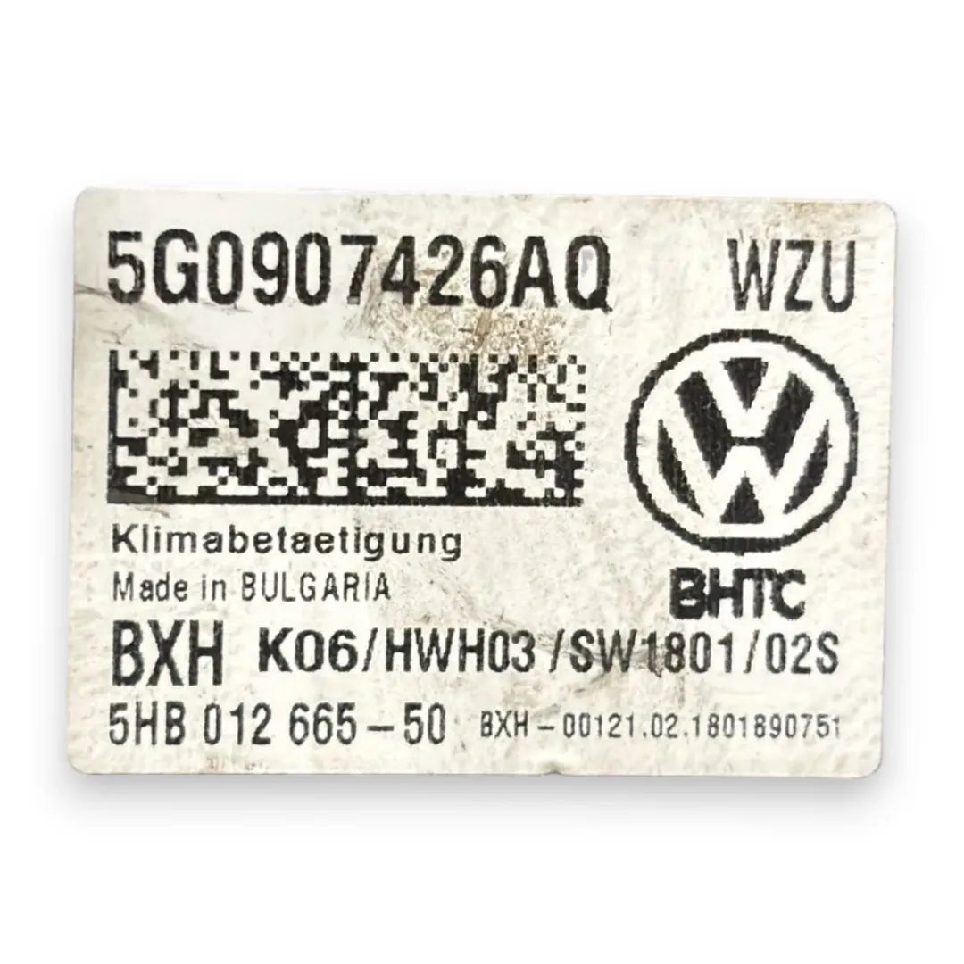 Blocco comando climatizzazione Volkswagen Golf OEM 5G1907044ABWZU - F&P CRASH SRL - Ricambi Usati