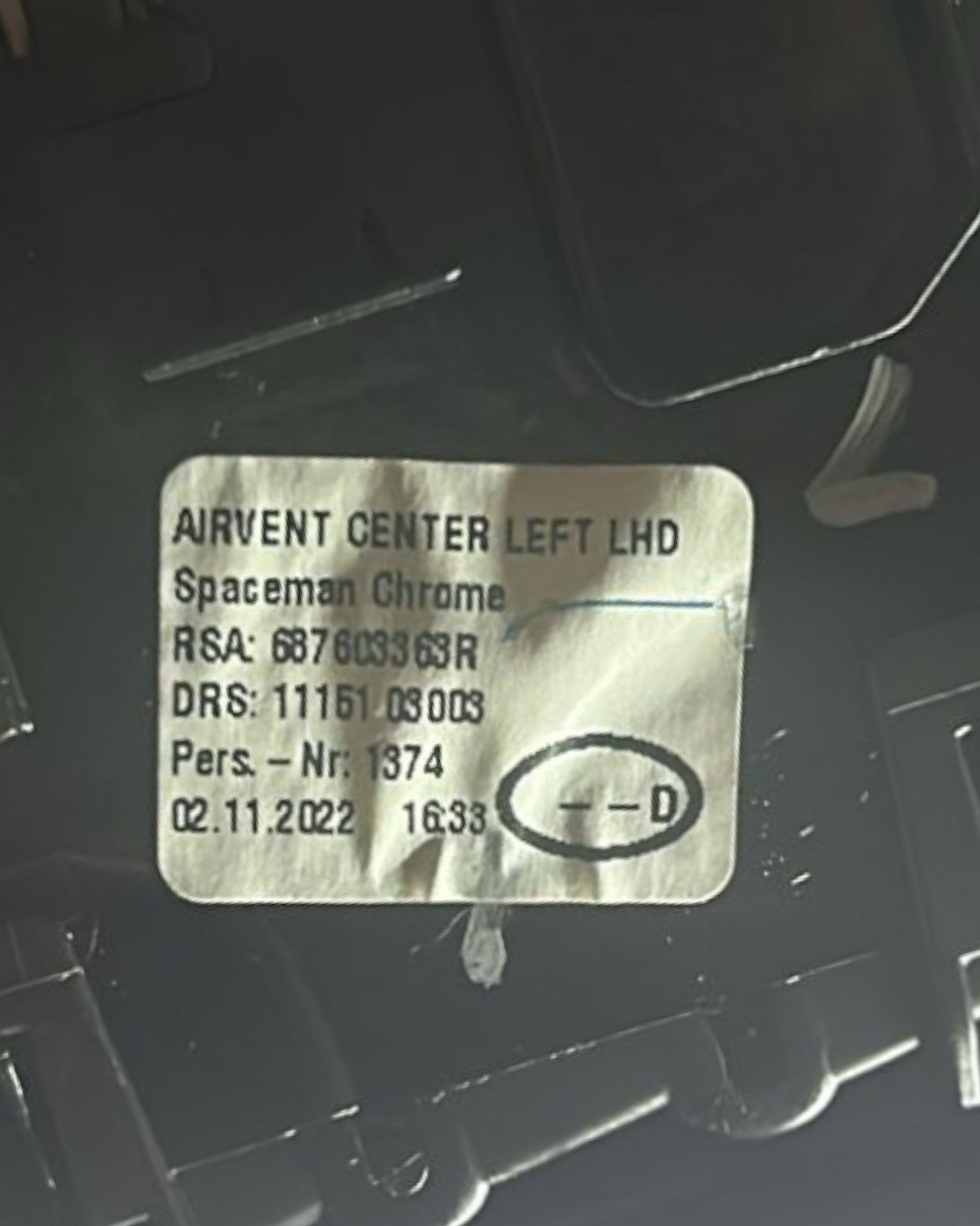 Bocchetta Aria Cruscotto Sinistro Renault Captur II (2019 > ) cod.687603363R - F&P CRASH SRLS - Ricambi Usati