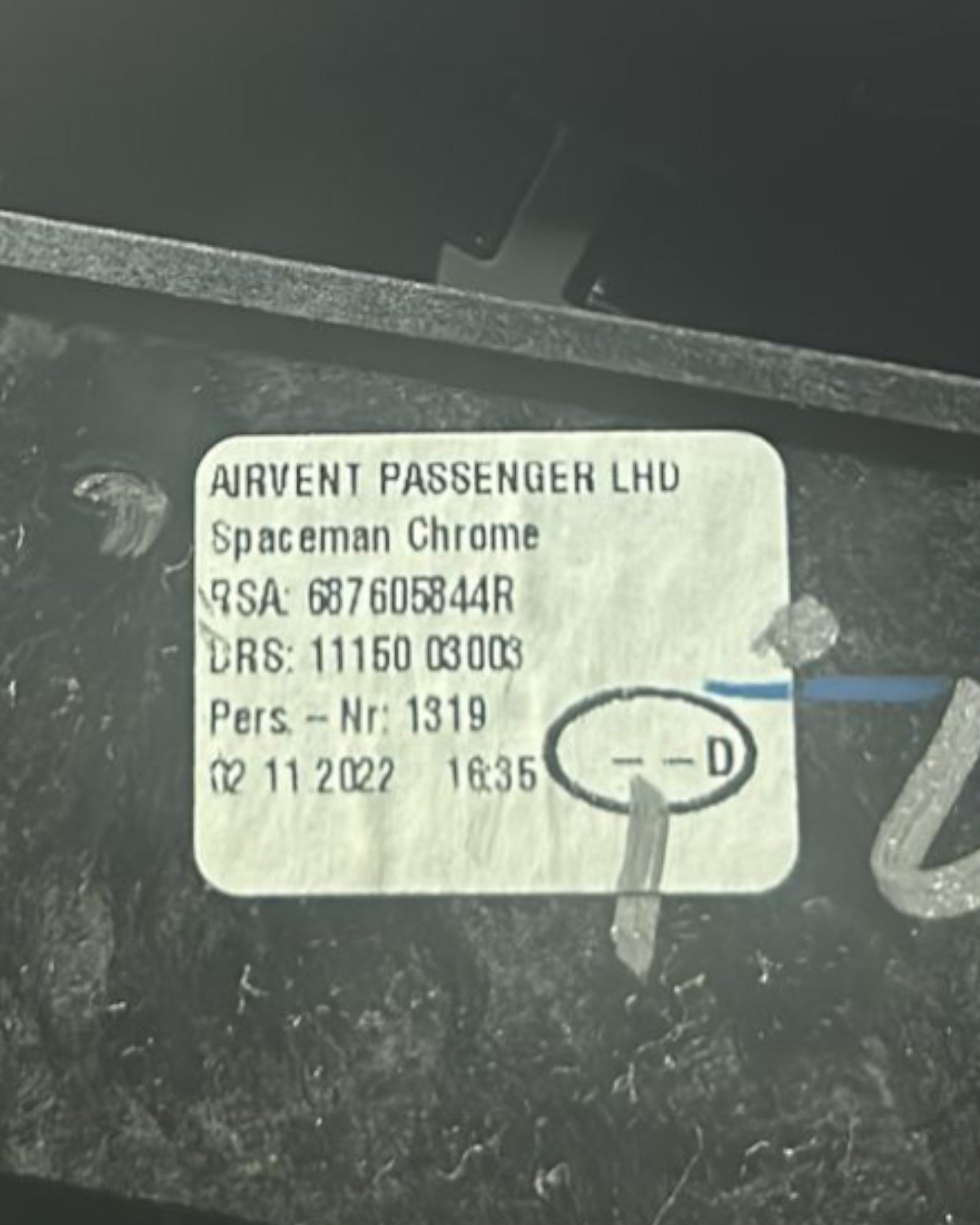 Bocchette Aria Cruscotto Renault Captur II (2019 > ) cod.687605844R - F&P CRASH SRLS - Ricambi Usati