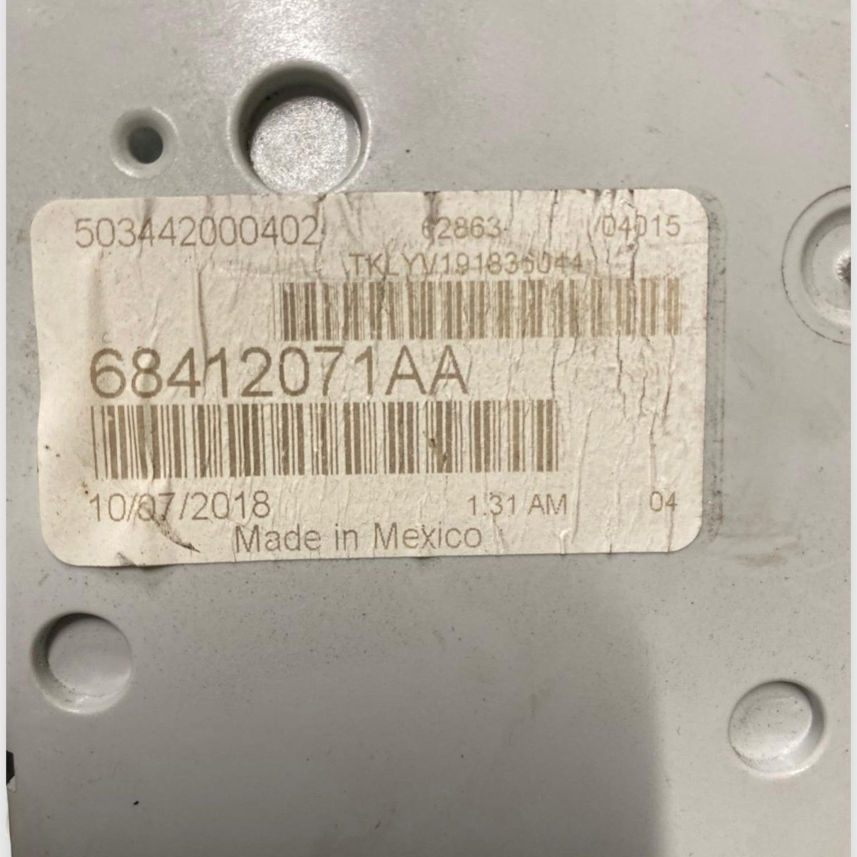 Body computer Jeep Cherokee KL 2.2 Diesel (2013 - 2023) Cod: 68412071AA - F&P CRASH SRLS - Ricambi Usati