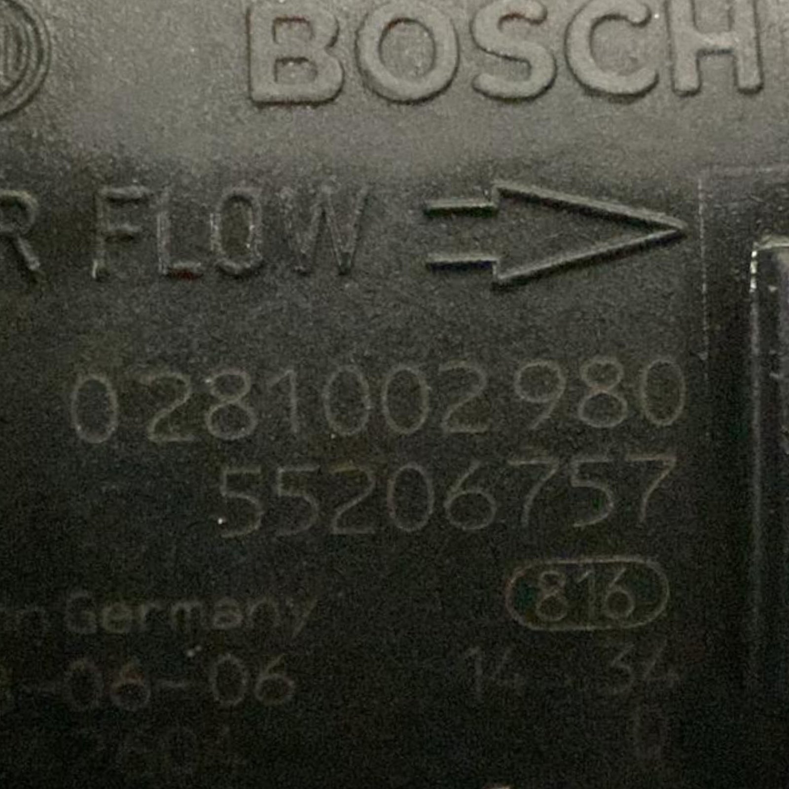 Debimetru / fluxmetru fiat grande punto cod . 02811002980 1.3 diesel (2005 > 2018)