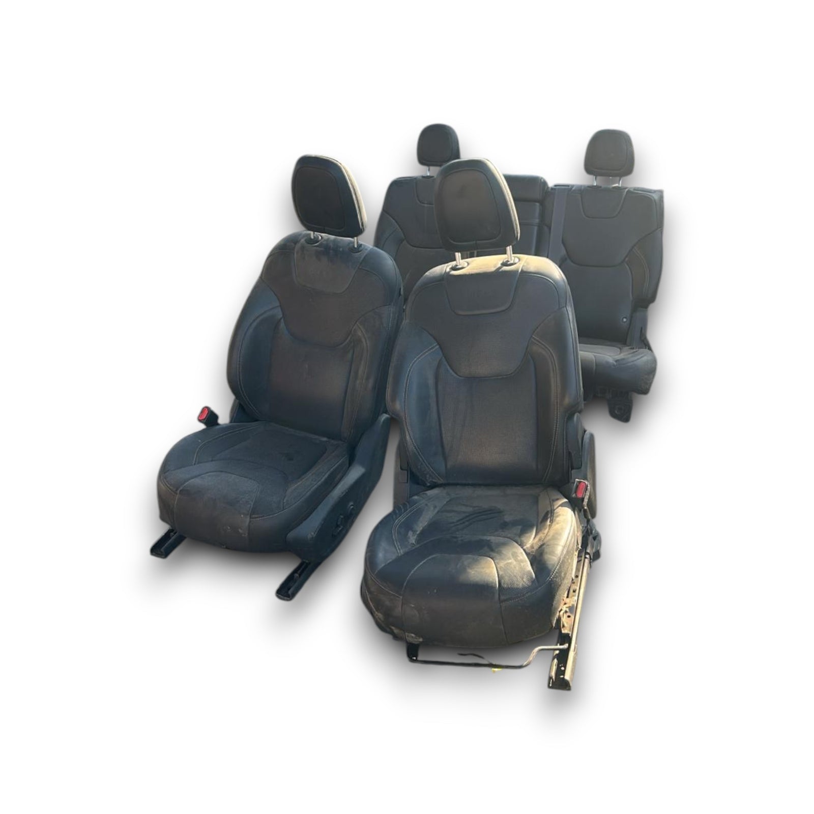 Tapiserie / scaune din piele neagră Jeep Cherokee (KL) (2013 > 2023)