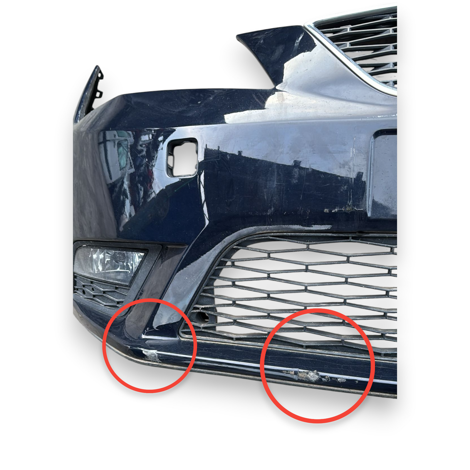 Parachoques delantero azul seat leon III cod:5f0807221r (2013-2019)