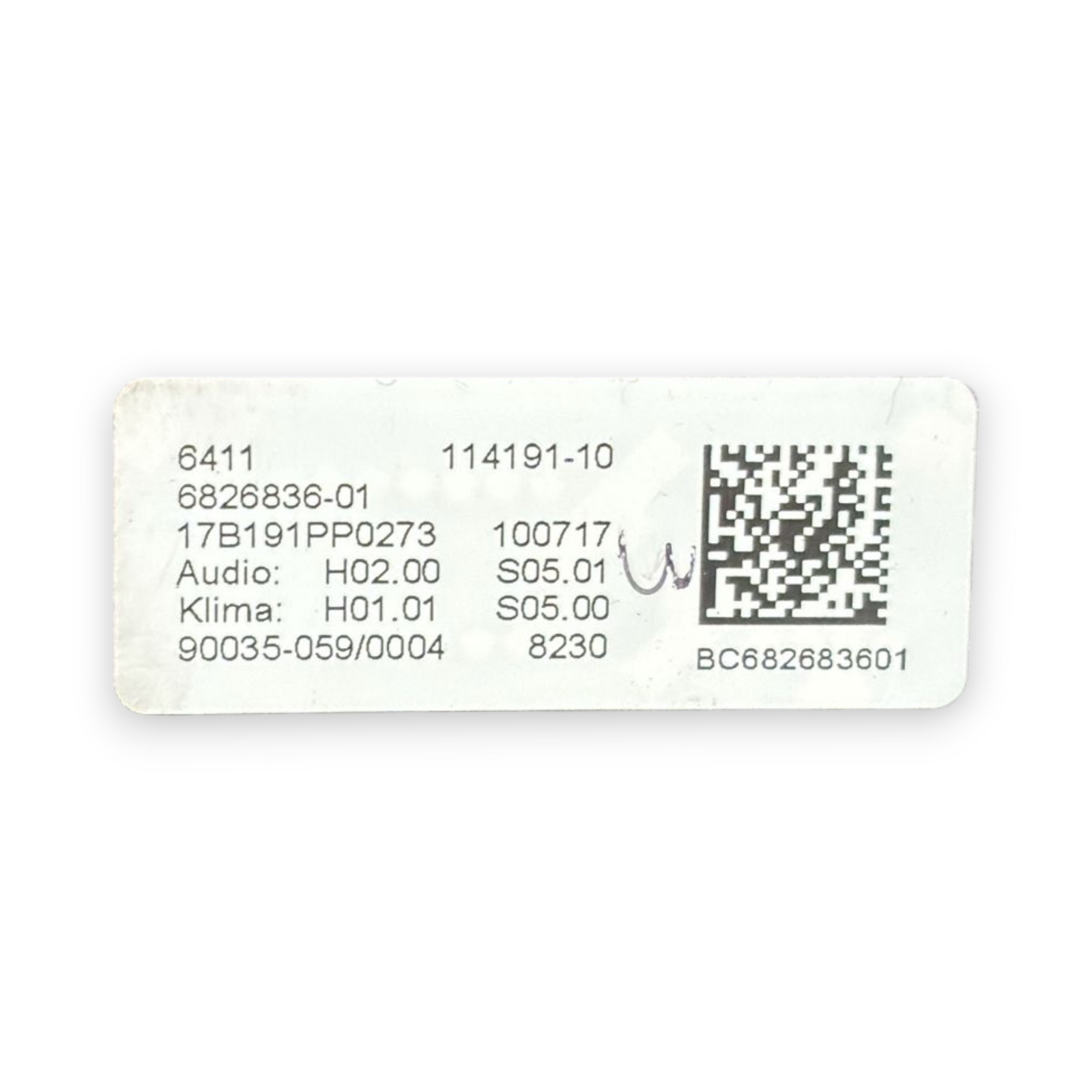 Klimatski ukazi + ukazi avtoradia bmw serije 5 g30 koda:114191-10 (2017-2023)