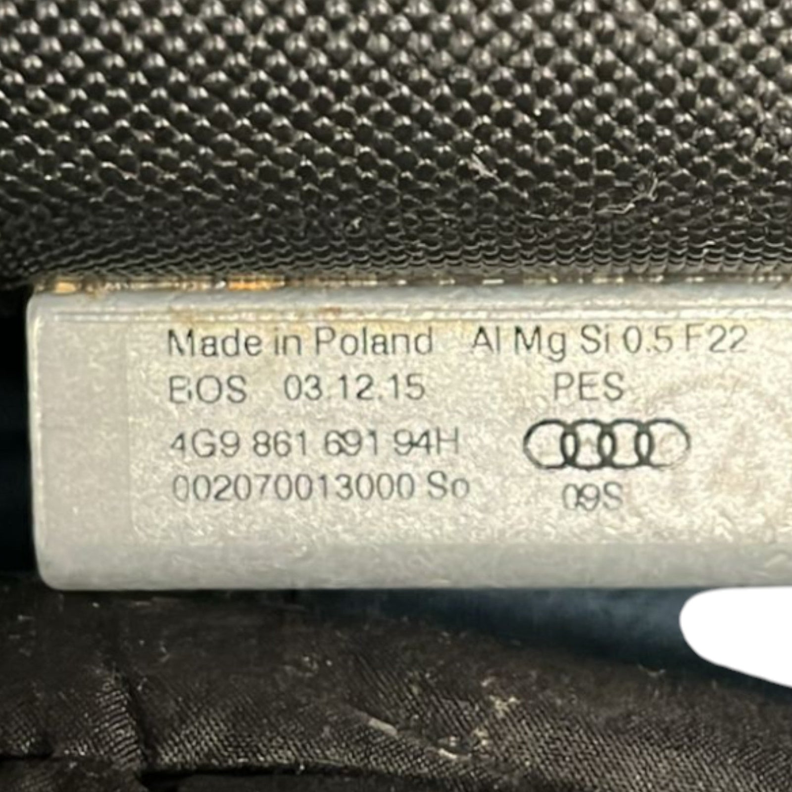 Cappelliera A Rullo Audi A6 (C7) SW cod:4G986169194H (2011 > 2018) - F&P CRASH SRLS - Ricambi Usati