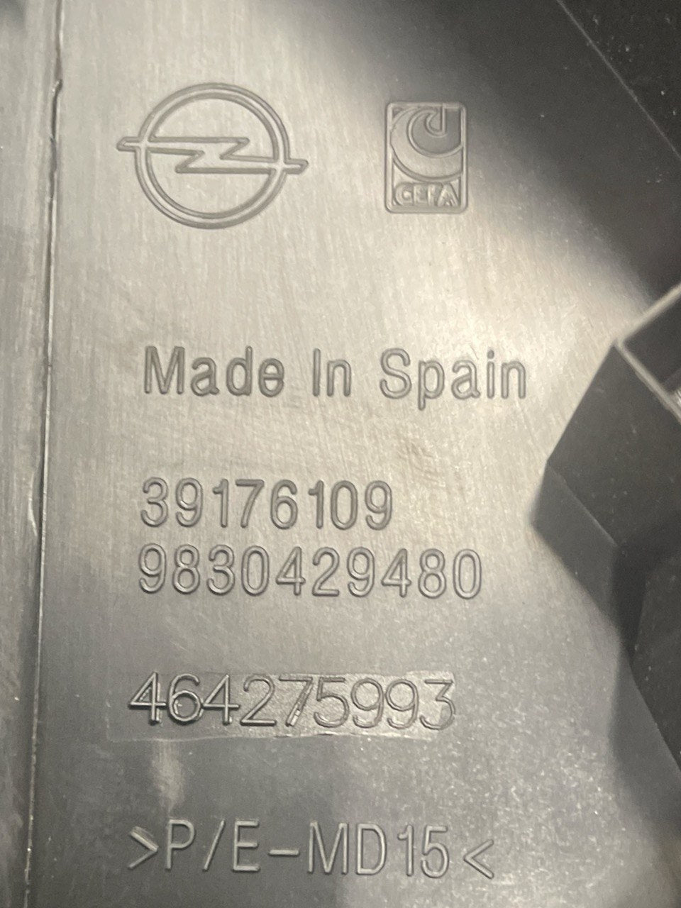 Cassetto / Vano Porta Oggetti Opel Corsa F COD:9830429480 (2019>) - F&P CRASH SRLS - Ricambi Usati
