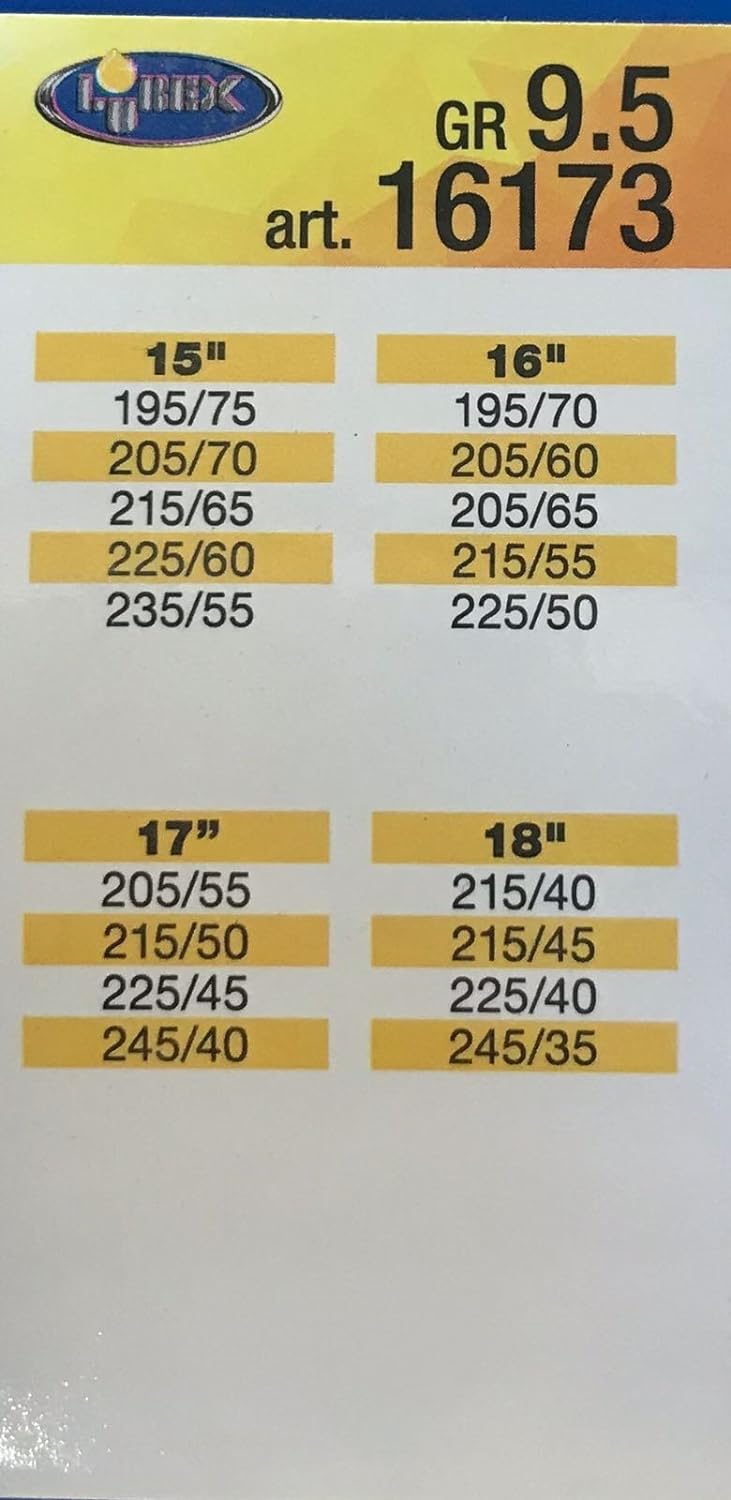 Catene Da Neve Omologate 9 mm Gruppo 9.5 Lubex cod : 16173 - F&P CRASH SRLS - Ricambi Usati