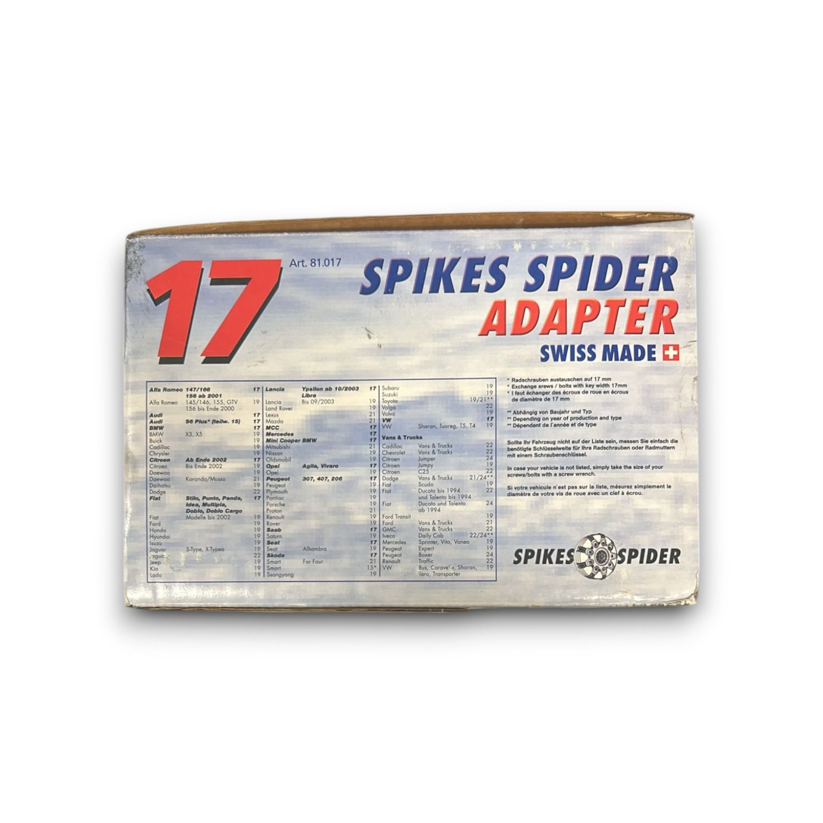 Catene Da Neve Omologate (Datacol) Spikes Spider Adapter cod : G104560 - F&P CRASH SRLS - Ricambi Usati