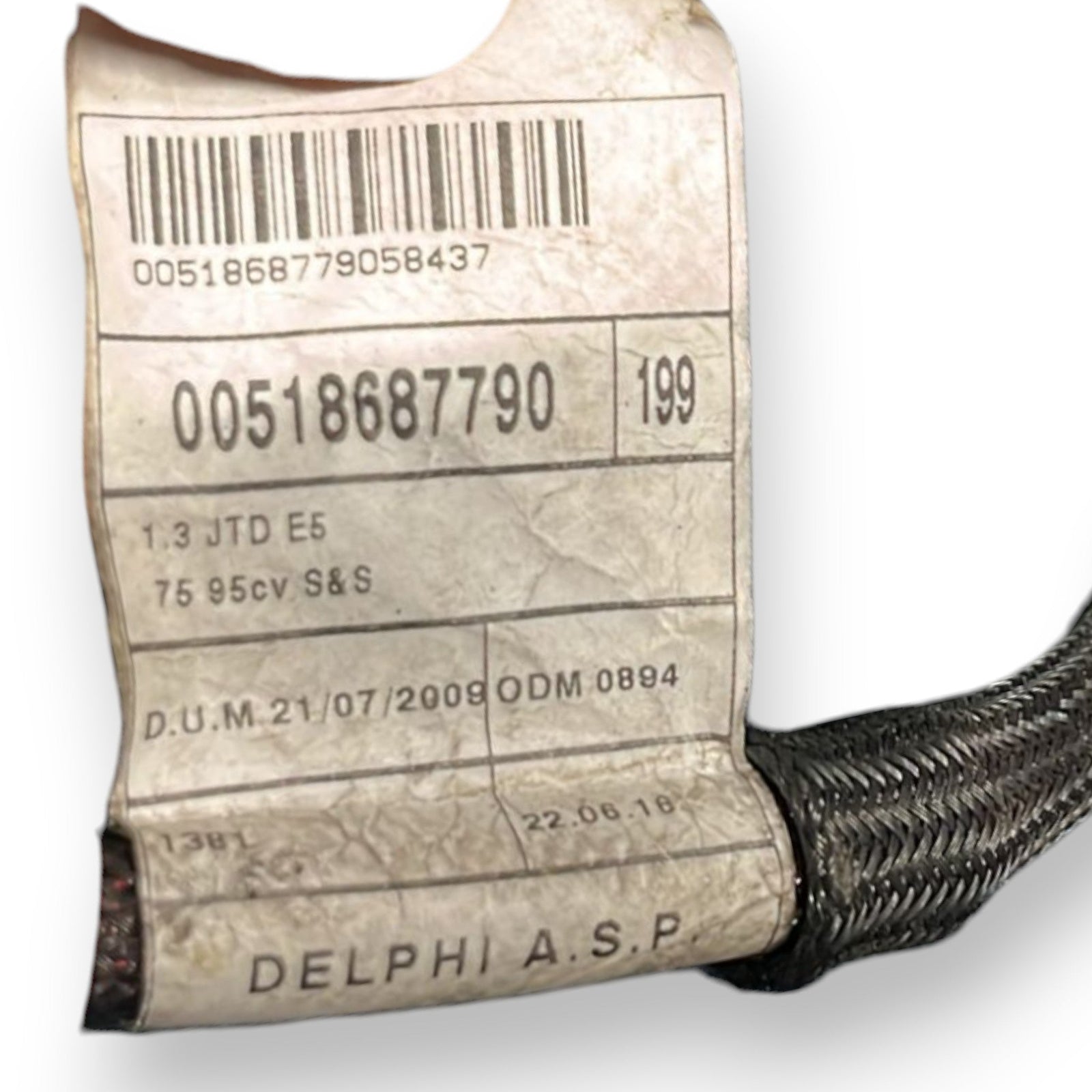 Cavo Batteria Positivo Fiat Punto EVO cod:00518687790 (2012 >) - F&P CRASH SRLS - Ricambi Usati