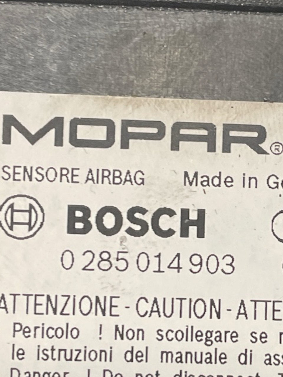 Centralina Airbag Alfa Romeo Stelvio cod:0285014903 (2016>) - F&P CRASH SRLS - Ricambi Usati