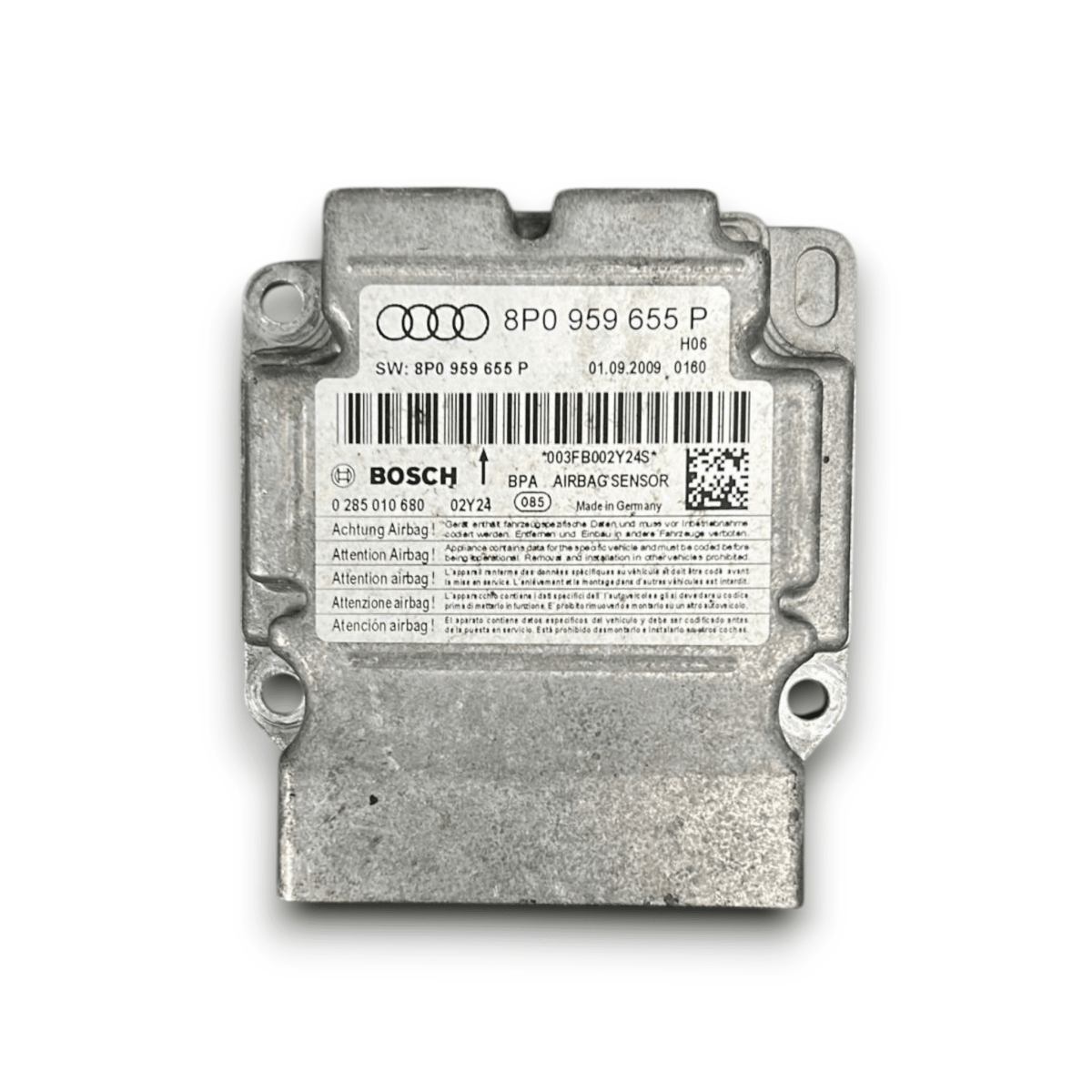 Centralina airbag audi a3 8p cod:8p0959655p (2003 > 2012) - F&P CRASH SRL - Ricambi Usati