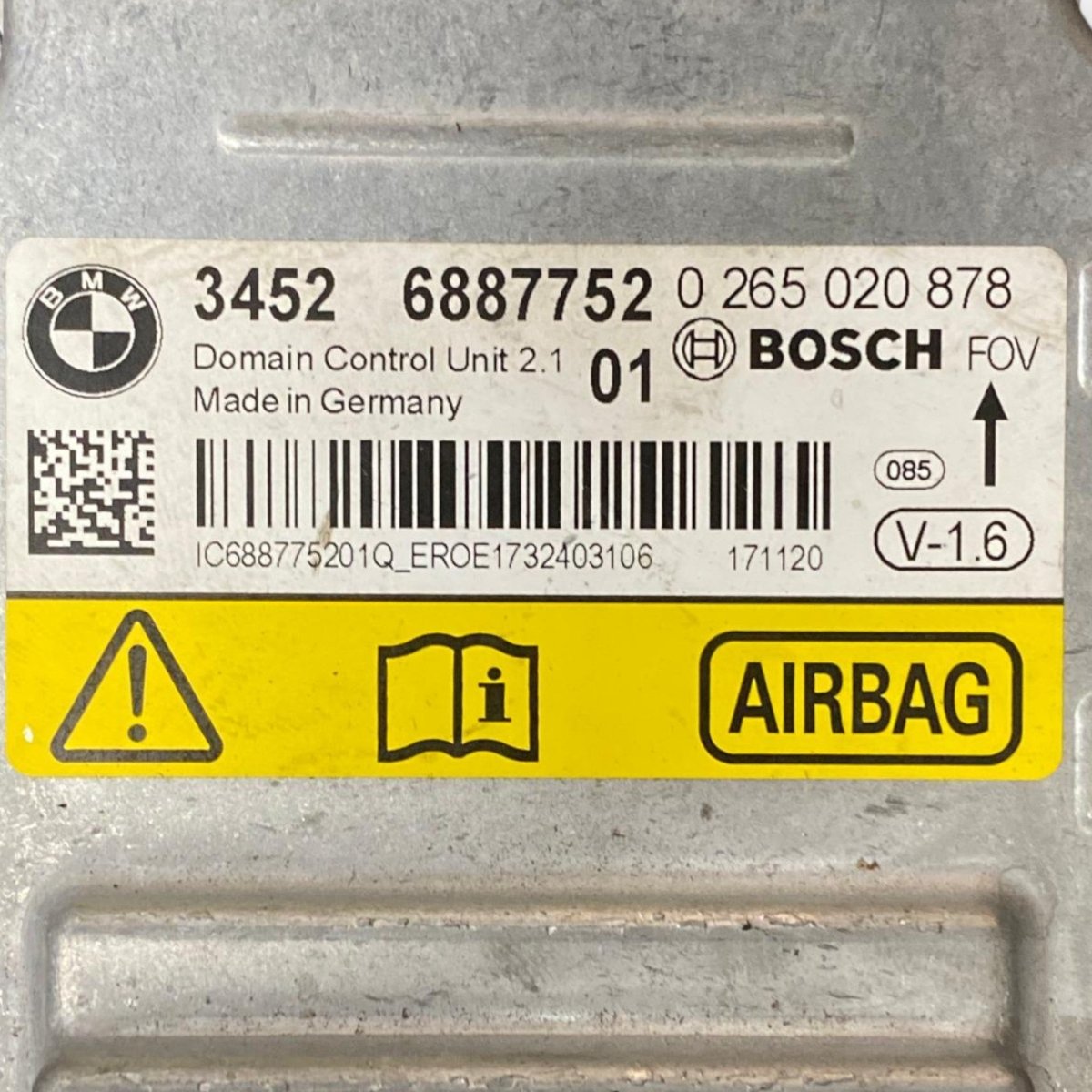 Centralina airbag Bmw Serie 1 F20 (2011 - 2019) Cod: 34526887752 - F&P CRASH SRLS - Ricambi Usati