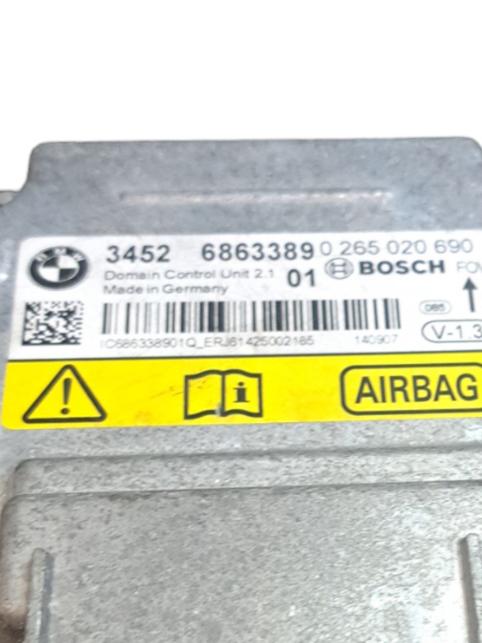 Centralina Airbag Bmw Serie 3 F30 (2011 - 2019) COD:6863389 - F&P CRASH SRLS - Ricambi Usati