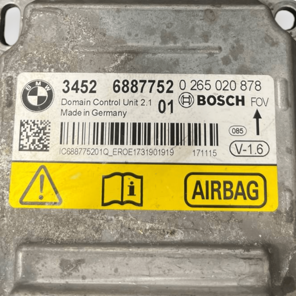 Centralina Airbag Bmw Serie 4 Gran Coupè F36 (2013 al 2020) cod: 34526887752 / cod: 0265020878 - F&P CRASH SRLS - Ricambi Usati