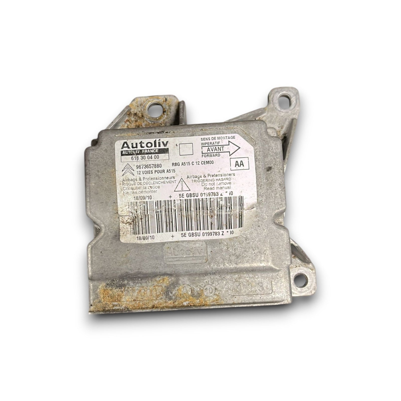 Centralina AirBag Citroen C3 II cod:9673657880 (2009 >2016) - F&P CRASH SRLS - Ricambi Usati