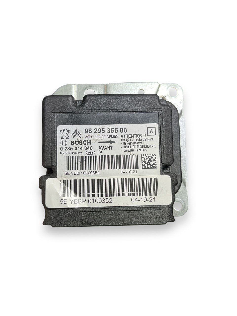 Centralina airbag Citroen C4 Cactus (2014 - 2020) cod.9829535580 - F&P CRASH SRLS - Ricambi Usati