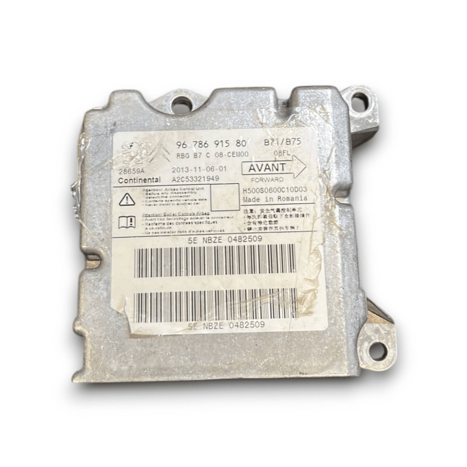 Centralina AirBag Citroen C4 II cod:9678691580 (2010 >2018) - F&P CRASH SRLS - Ricambi Usati