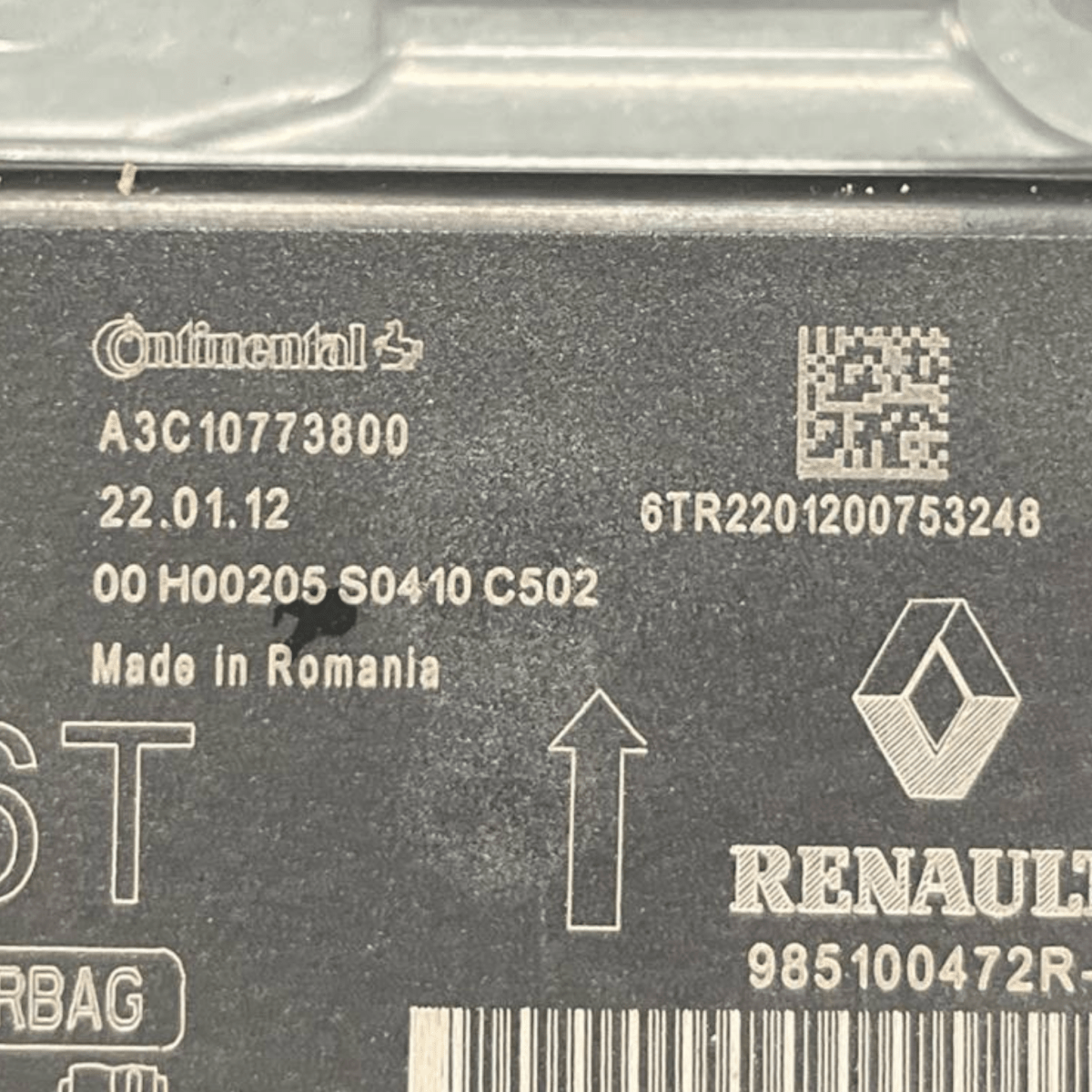 Centralina Airbag Dacia Jogger (2021 - ) cod: A3C10773800 - F&P CRASH SRL - Ricambi Usati