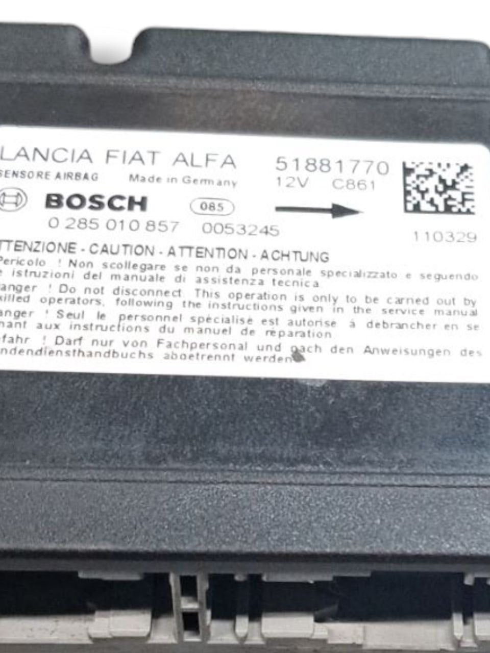 Centralina Airbag Fiat Doblò (2016) COD:51881770 - F&P CRASH SRLS - Ricambi Usati