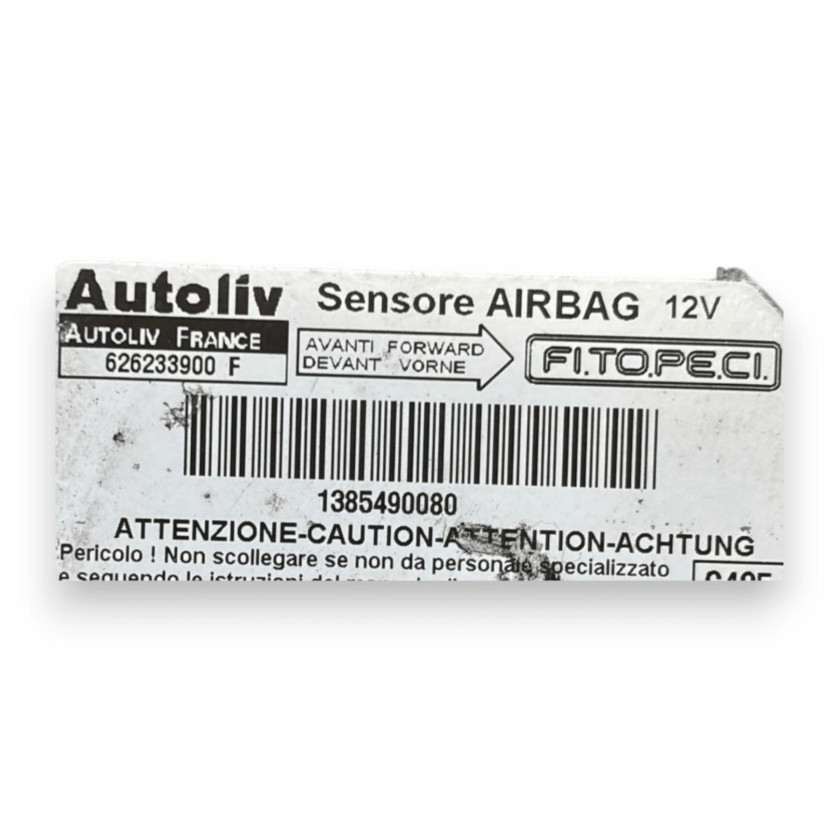 Centralina airbag fiat qubo cod:1385490080 (2008 - 2019) - F&P CRASH SRL - Ricambi Usati