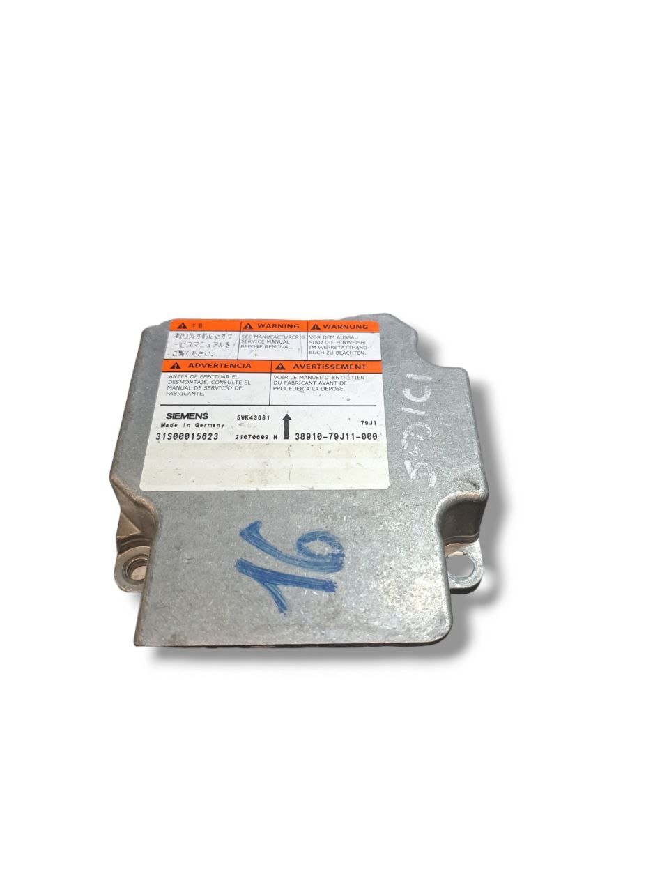 Centralina Airbag Fiat Sedici / Suzuki SX4 (2006 - 2009 COD:38910 - 79J11 - F&P CRASH SRLS - Ricambi Usati