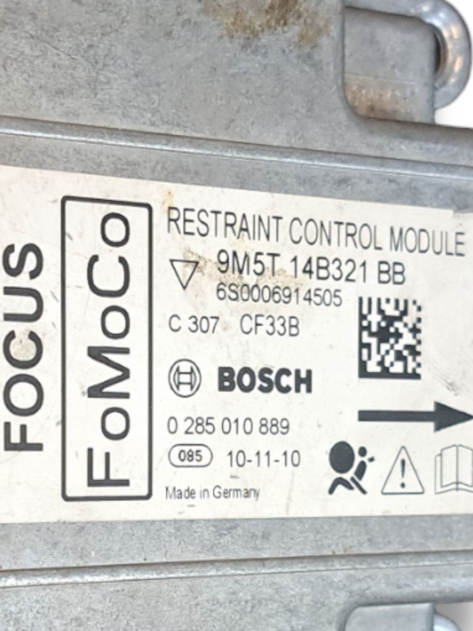 Centralina airbag Ford Focus mk2 (2008) COD:9M5T - 14B321 - BB - F&P CRASH SRLS - Ricambi Usati