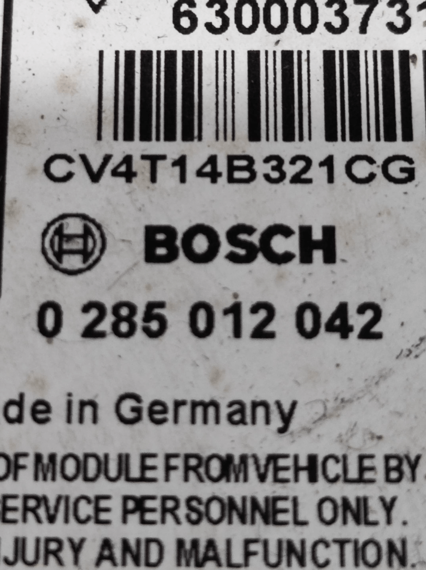 Centralina Airbag Ford Kuga COD: 0285012042 (2012 - 2020) - F&P CRASH SRLS - Ricambi Usati