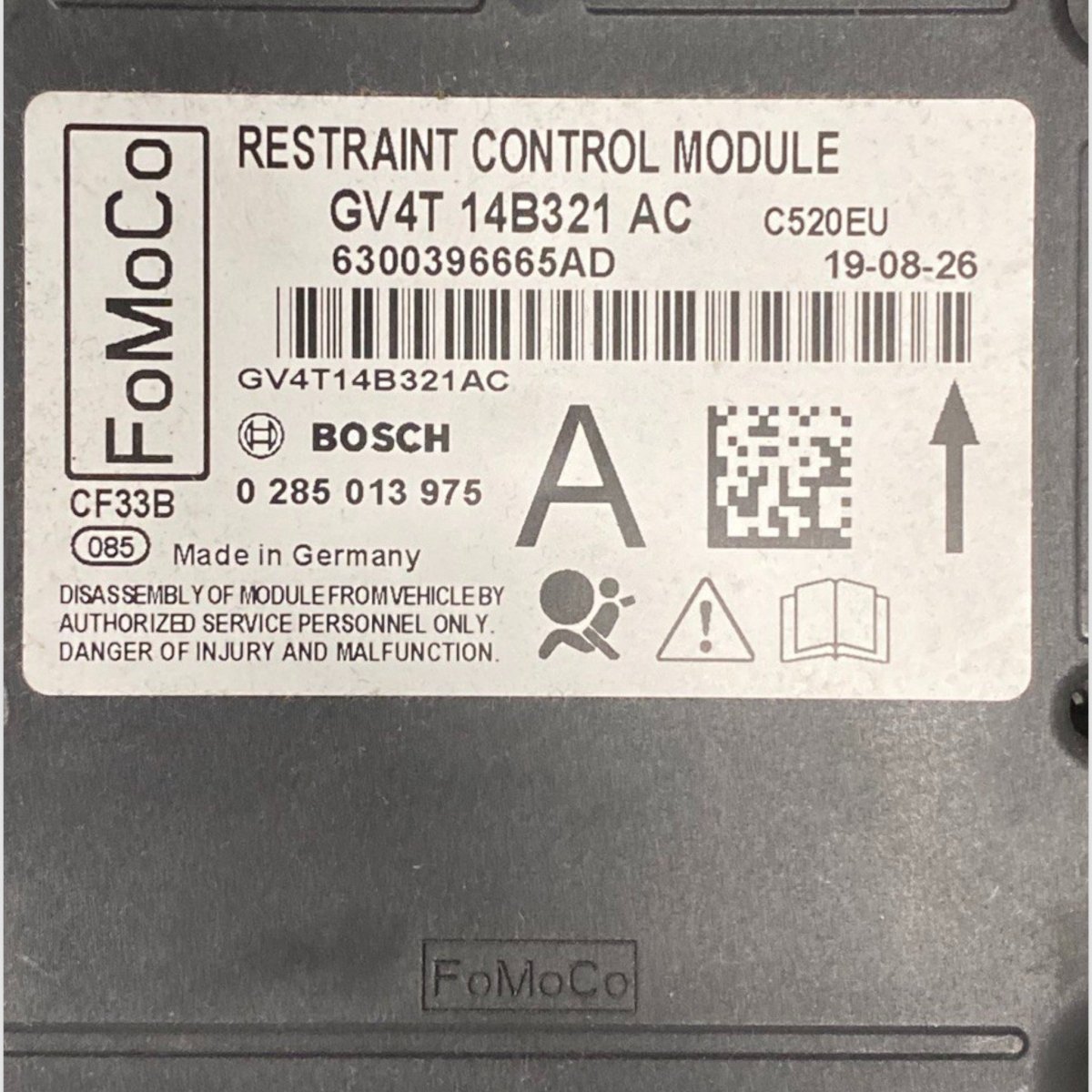Centralina airbag ford kuga ii Cod: gv4t14b321ac (2020 - ) - F&P CRASH SRLS - Ricambi Usati