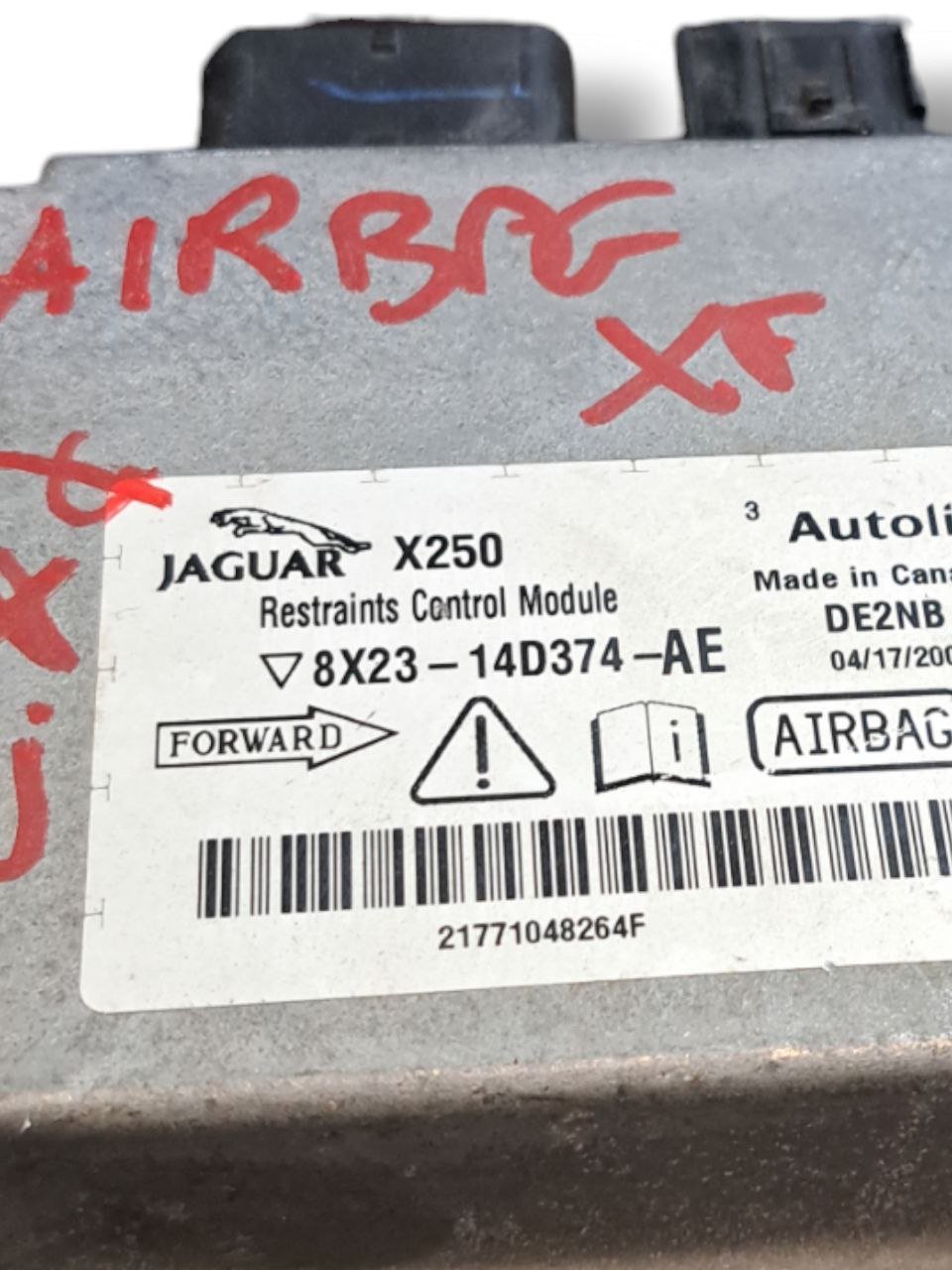 Centralina Airbag Jaguar XF (2008 - 2011) COD:8X23 - 14D374 - AE - F&P CRASH SRLS - Ricambi Usati