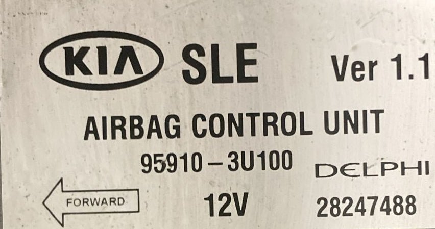 Centralina airbag kia sportage III cod . 95910 - 3u100 (2010 > 2016) - F&P CRASH SRL - Ricambi Usati