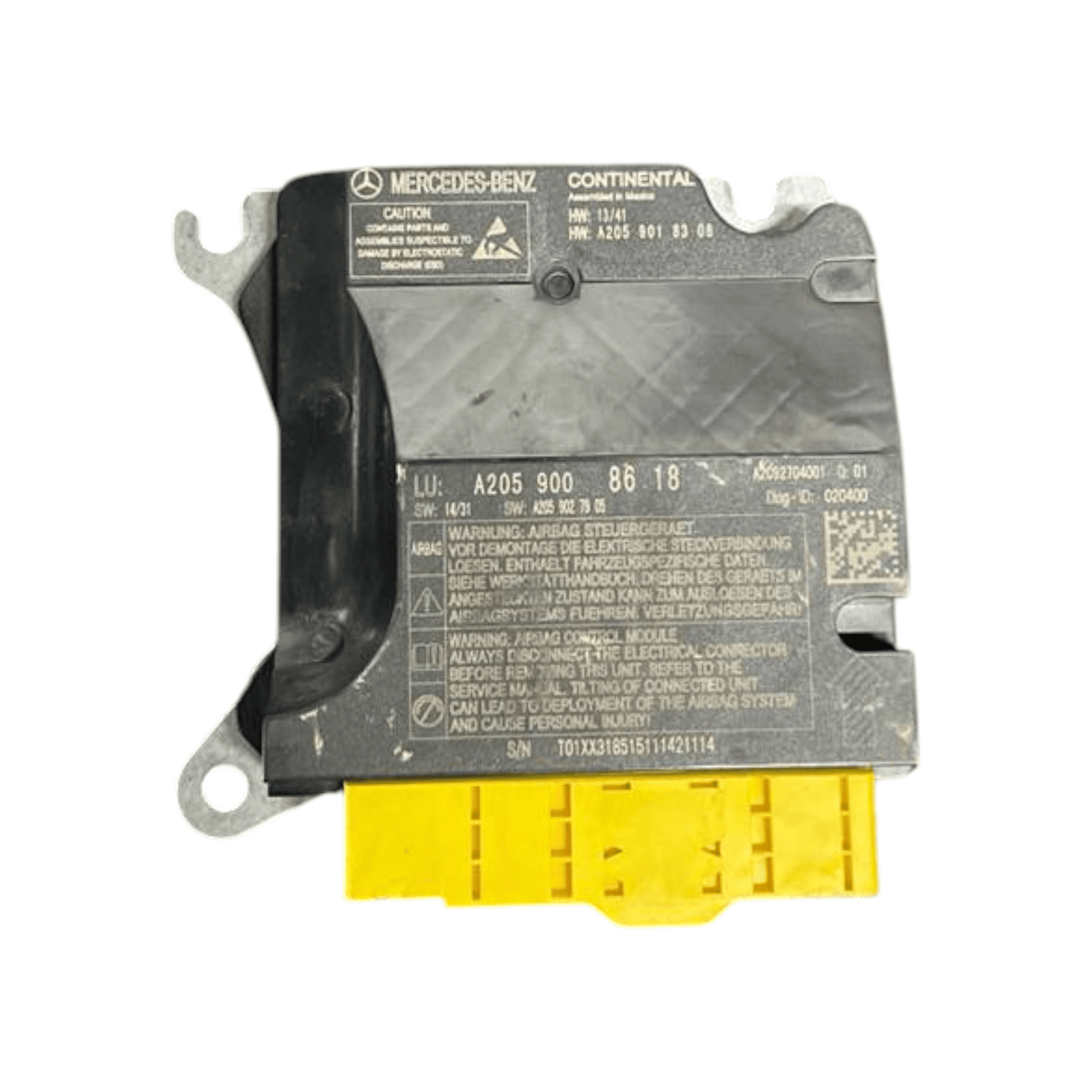Centralina Airbag Mercedes - Benz Classe C W205 (2014 - 2021) cod.A2059008618 - F&P CRASH SRLS - Ricambi Usati