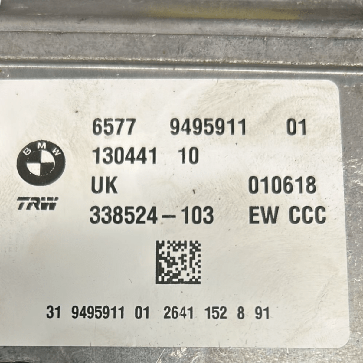 Centralina airbag mini cooper one f56 2.0 diesel cod:9495911 (2014 >) - F&P CRASH SRLS - Ricambi Usati