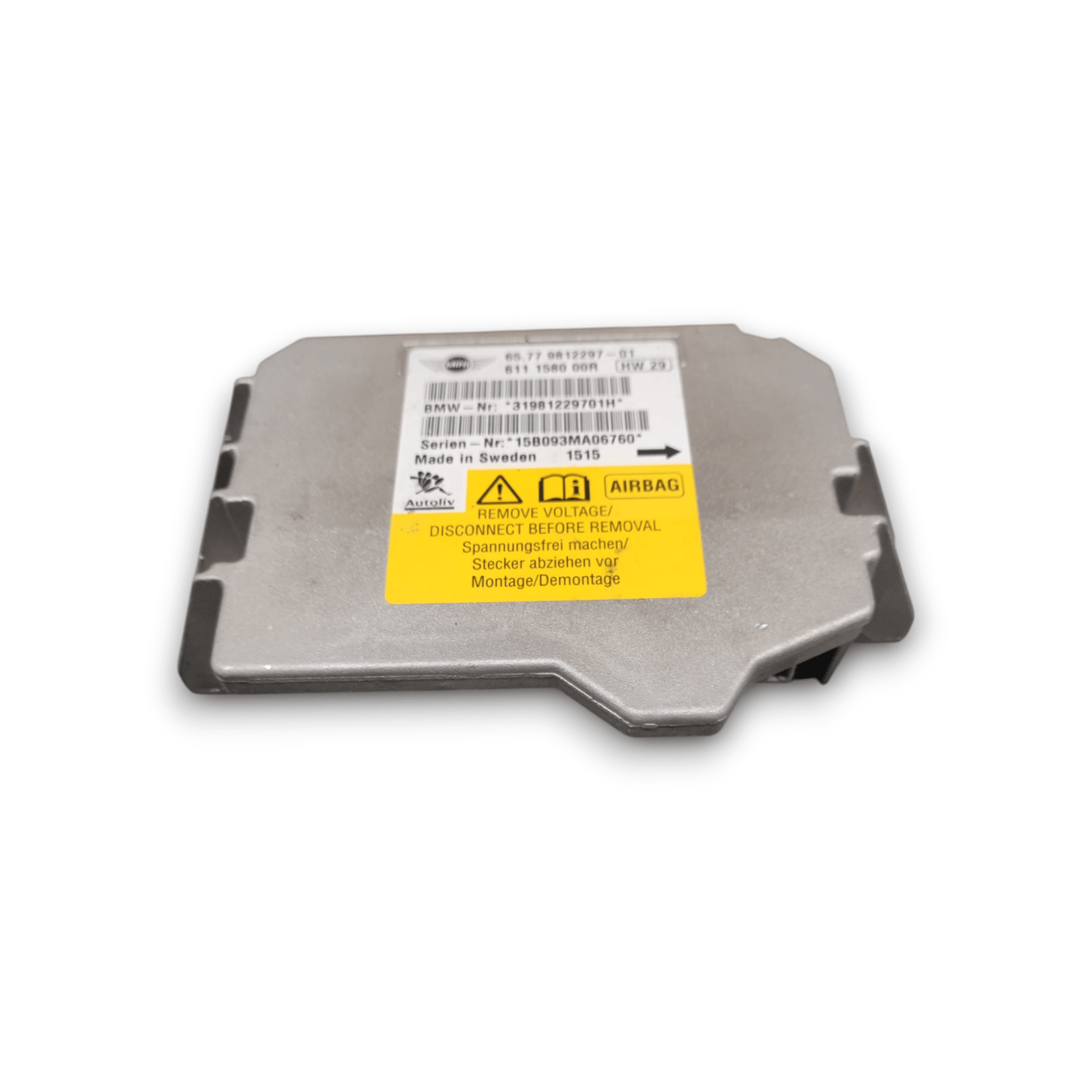 Centralina Airbag Mini Countryman R60 COD: 981229701 (2010 - 2016) - F&P CRASH SRLS - Ricambi Usati