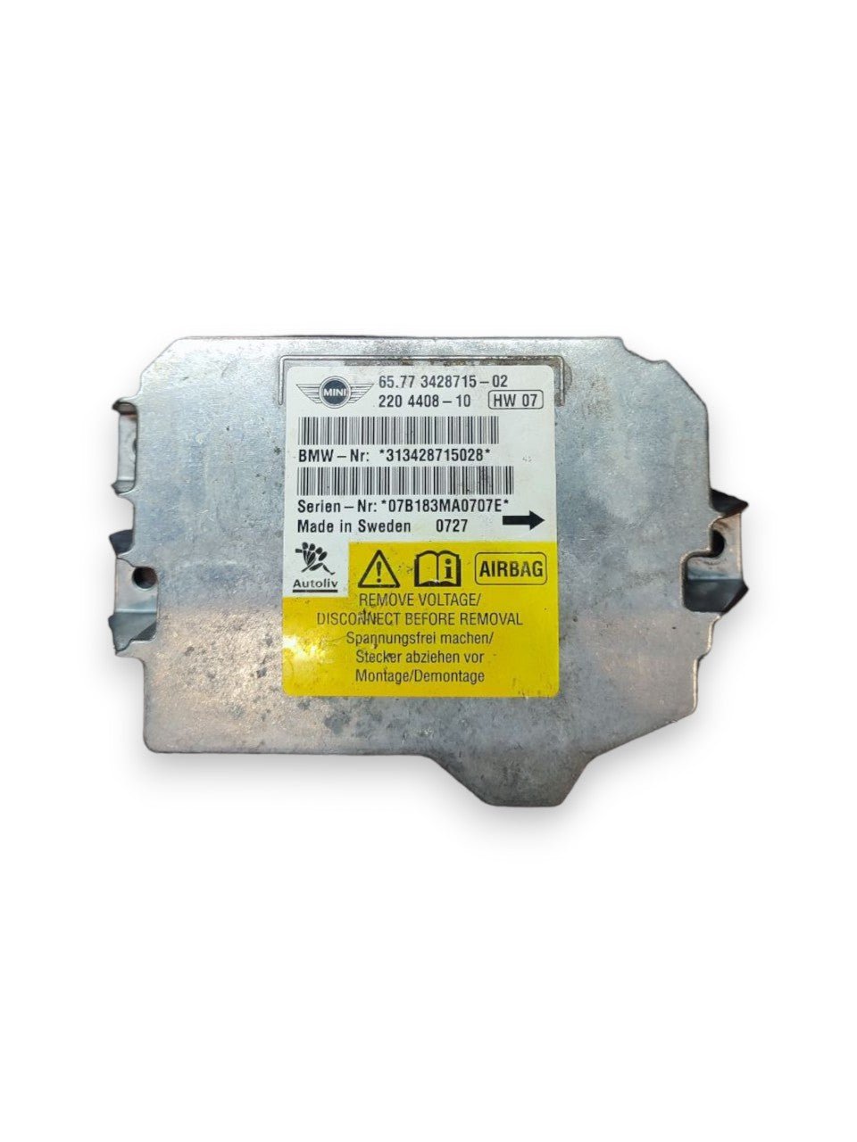 Centralina Airbag Mini One R56 (2007) COD:65773428715 - 02 / 2204408 - 10 - F&P CRASH SRLS - Ricambi Usati